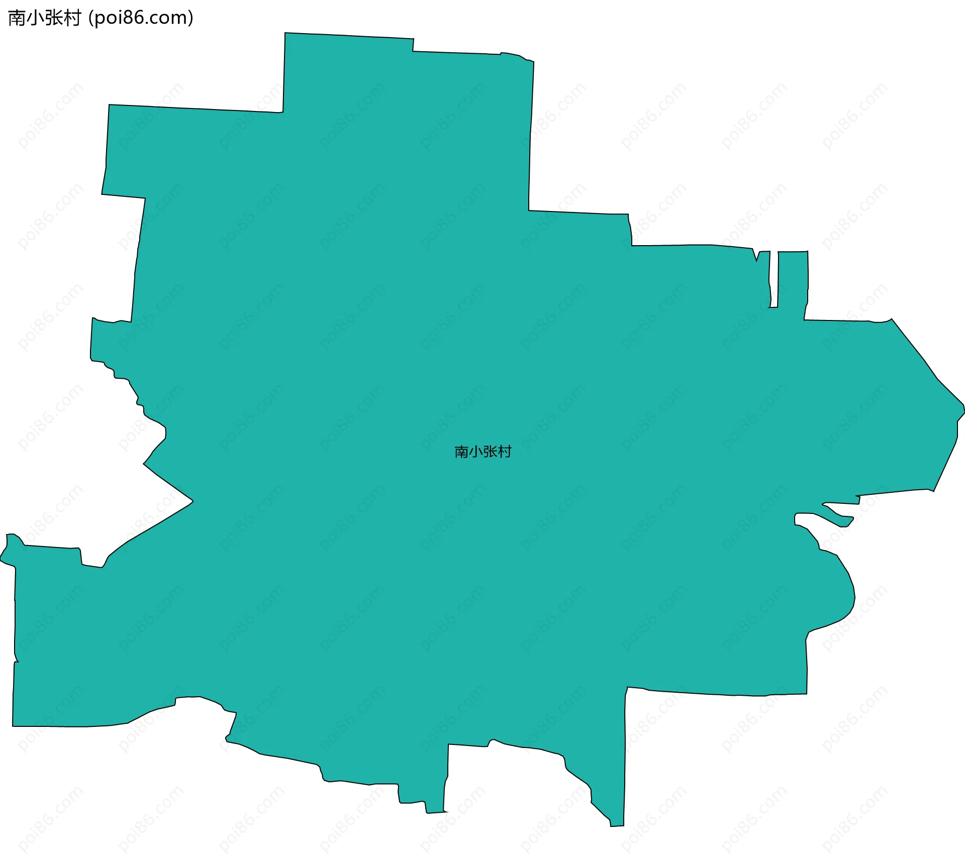 南小张村边界地图