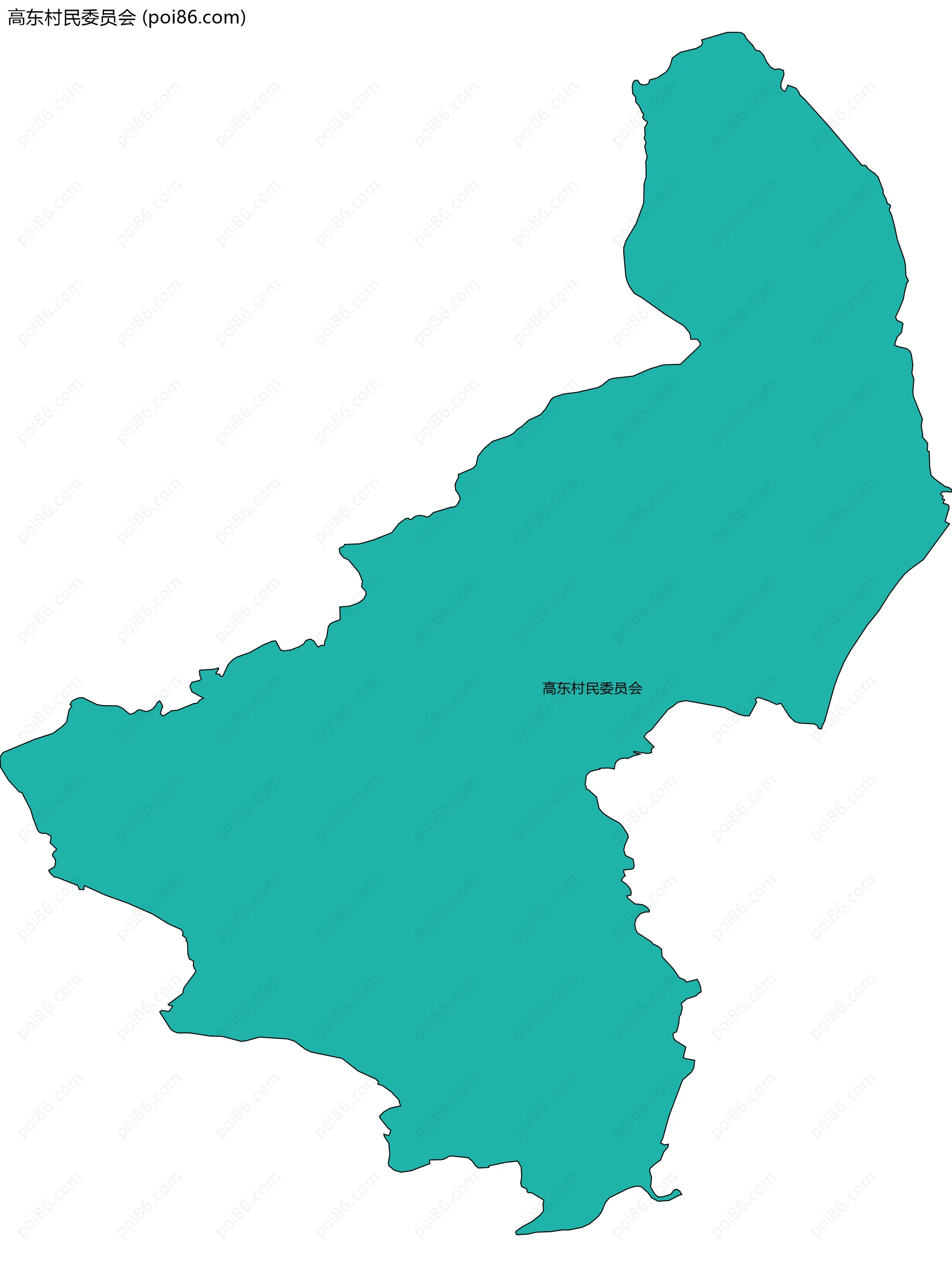 高东村民委员会边界地图