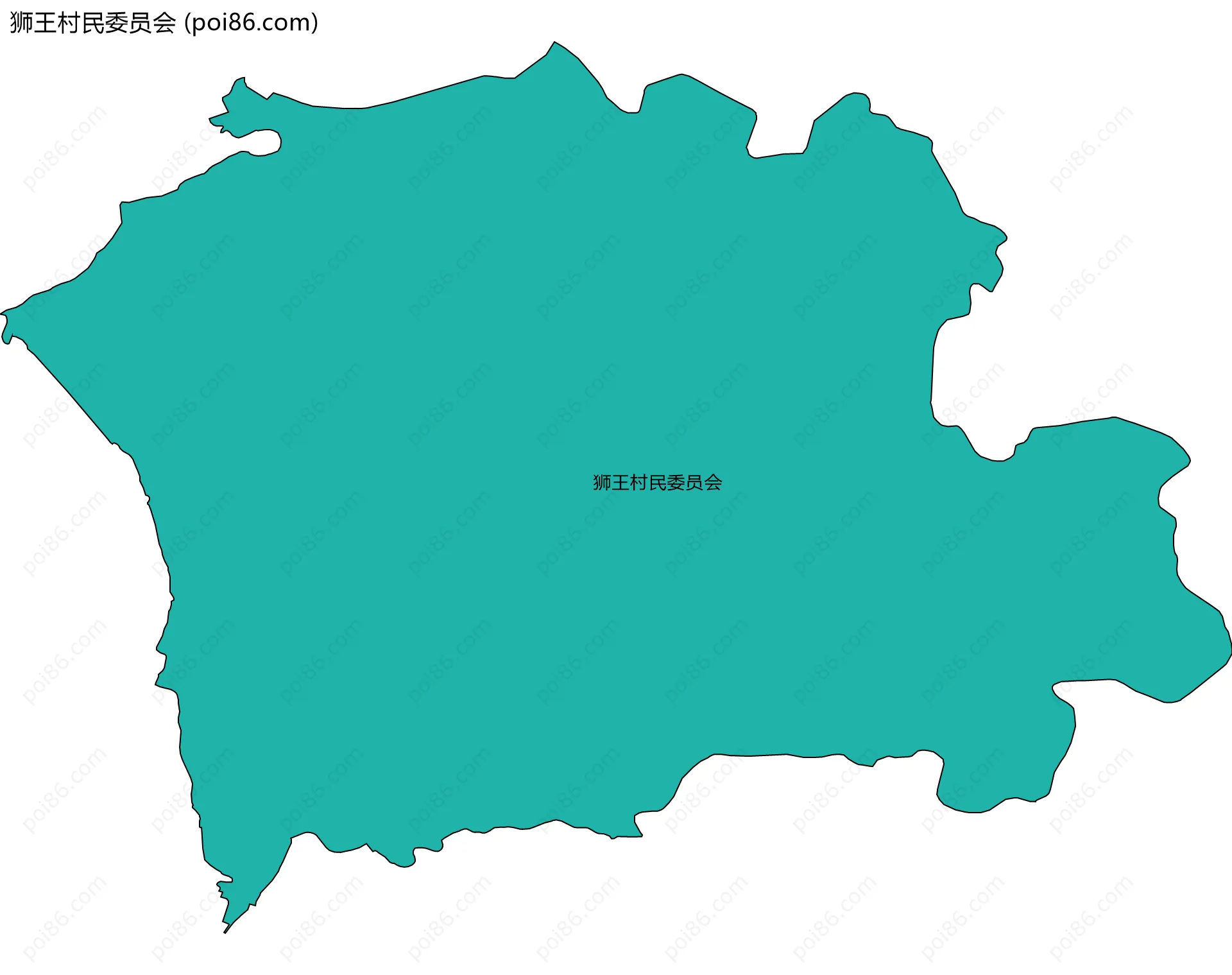 狮王村民委员会边界地图