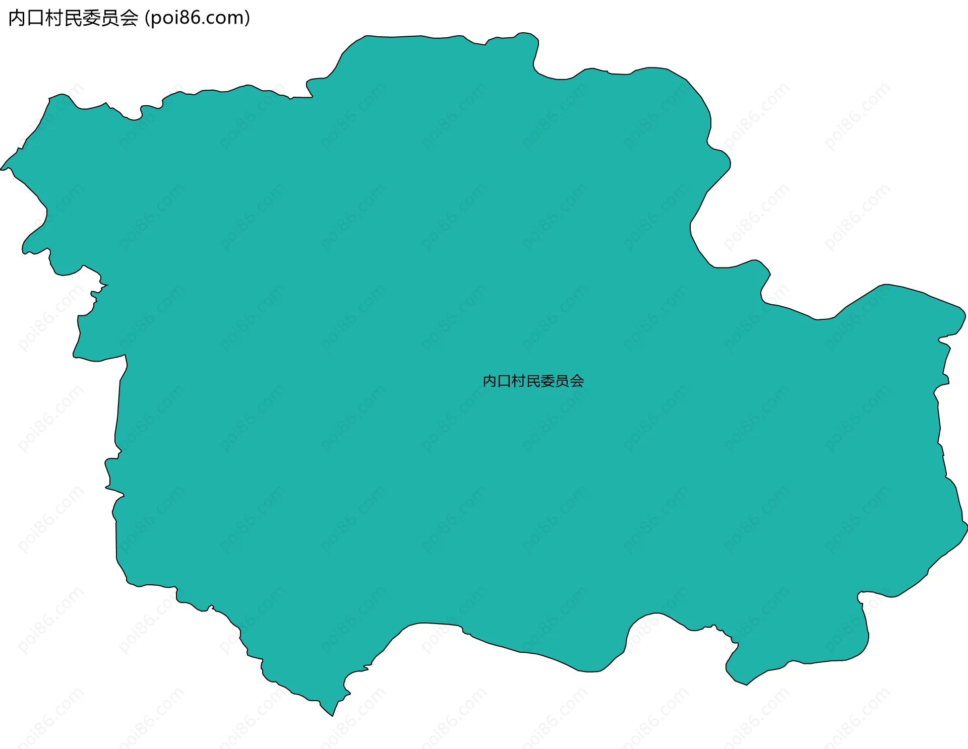 内口村民委员会边界地图