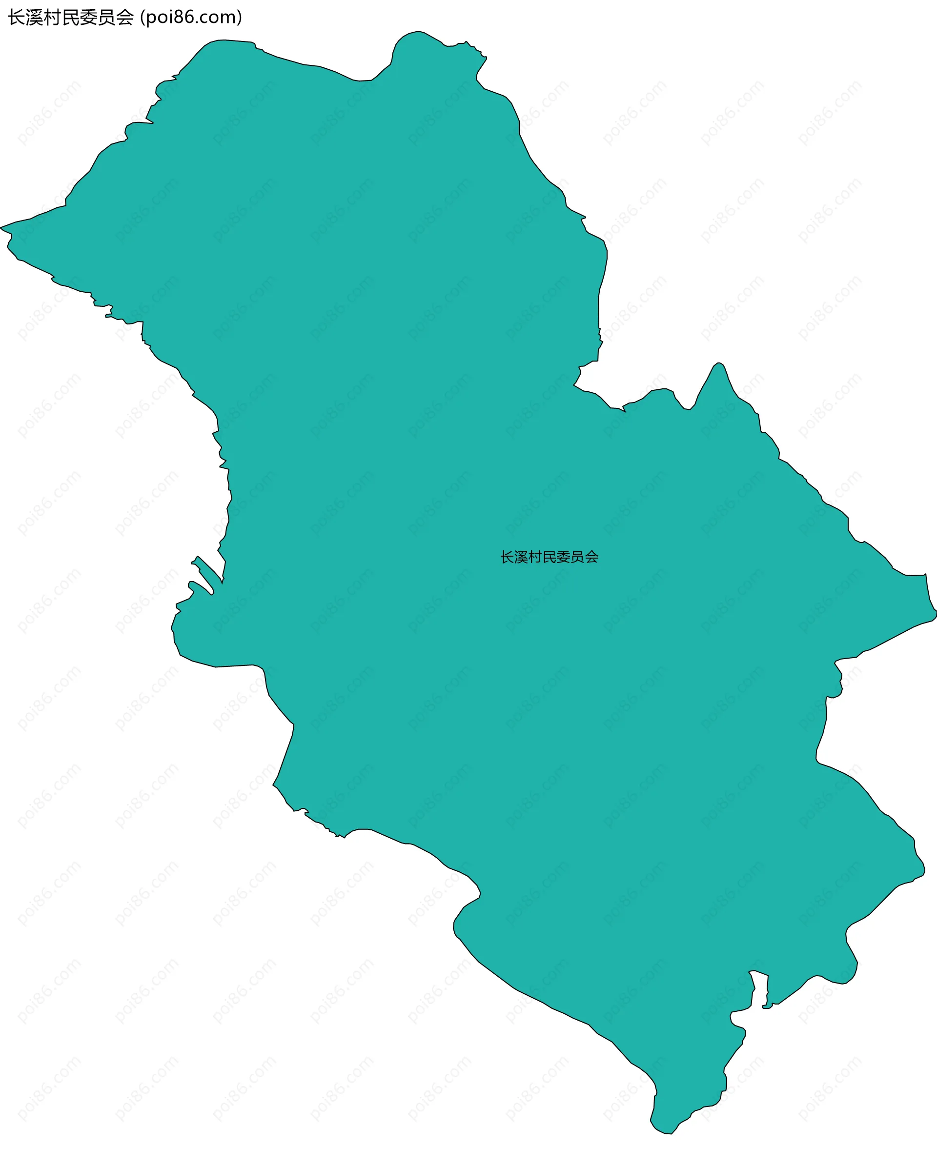 长溪村民委员会边界地图