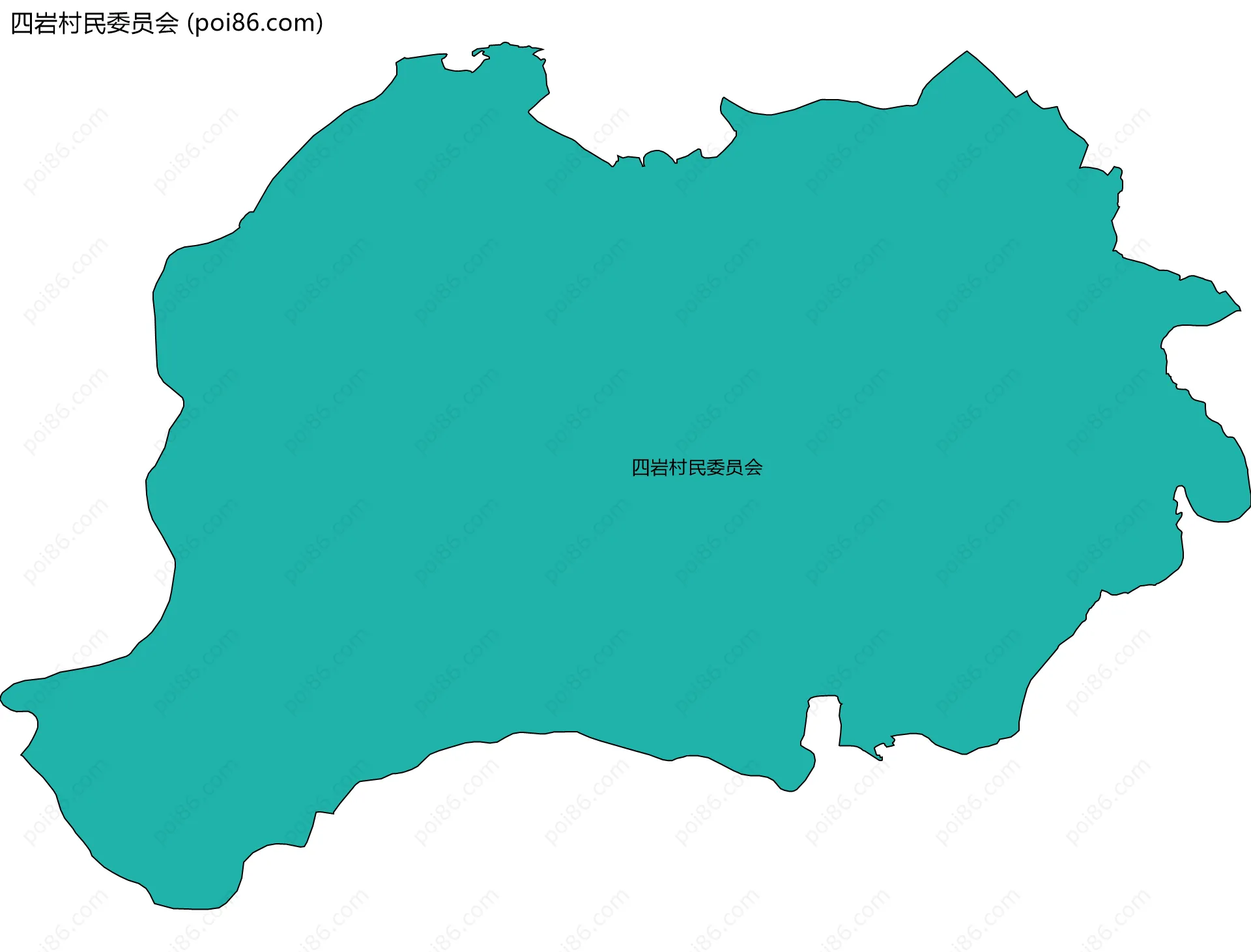 四岩村民委员会边界地图