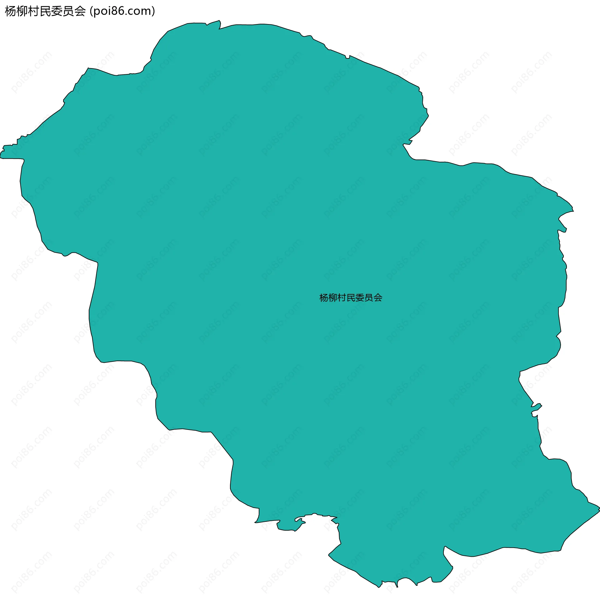 杨柳村民委员会边界地图