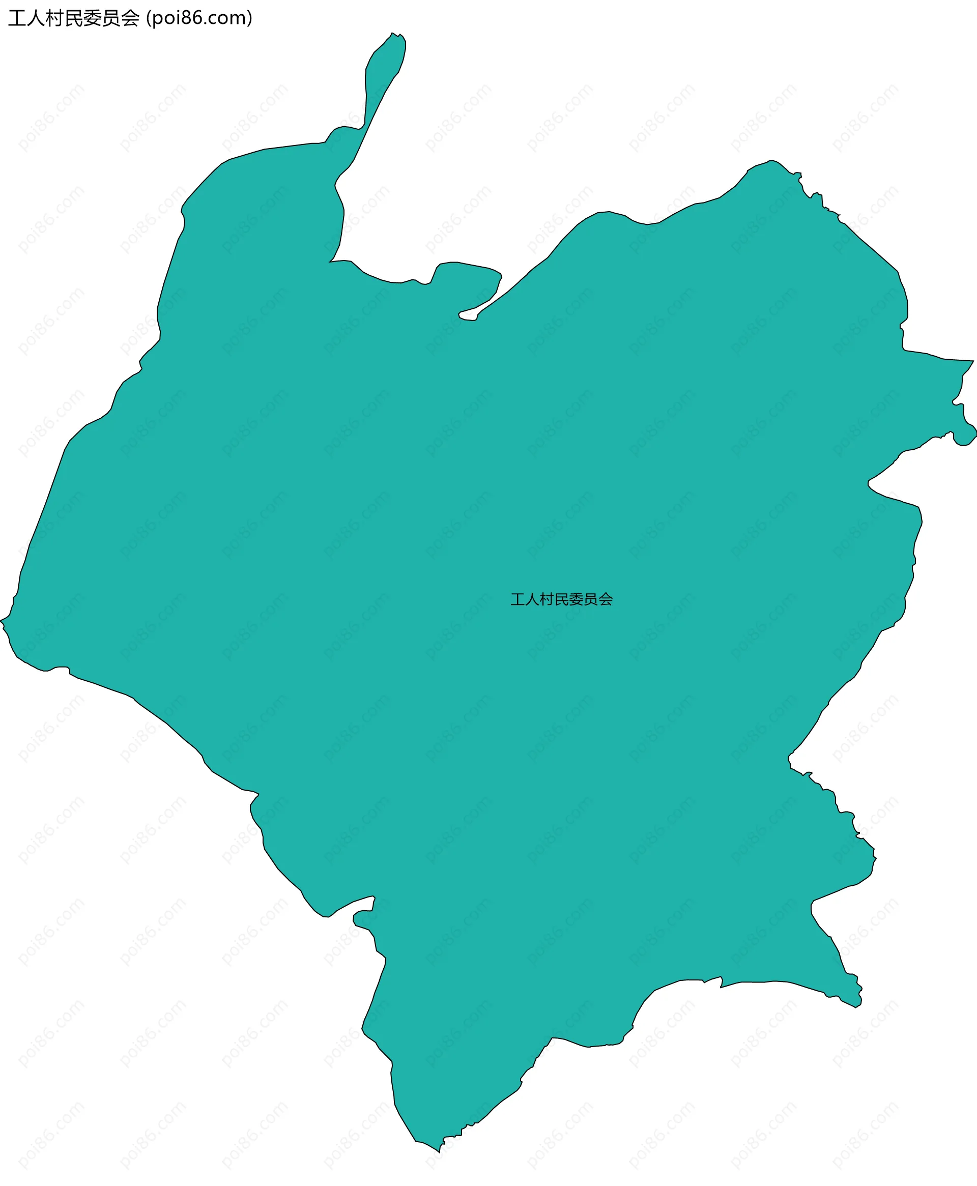 工人村民委员会边界地图