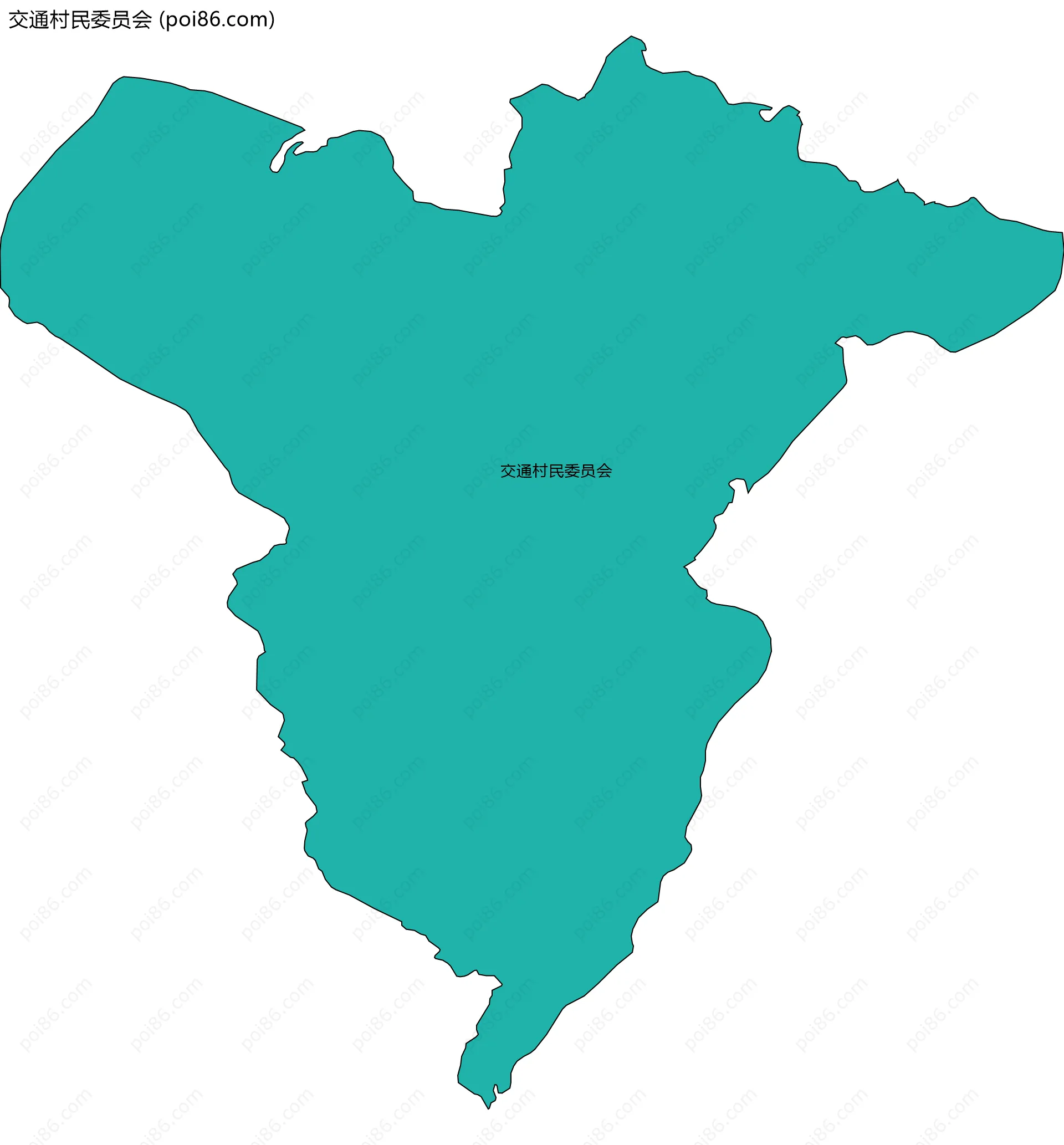 交通村民委员会边界地图