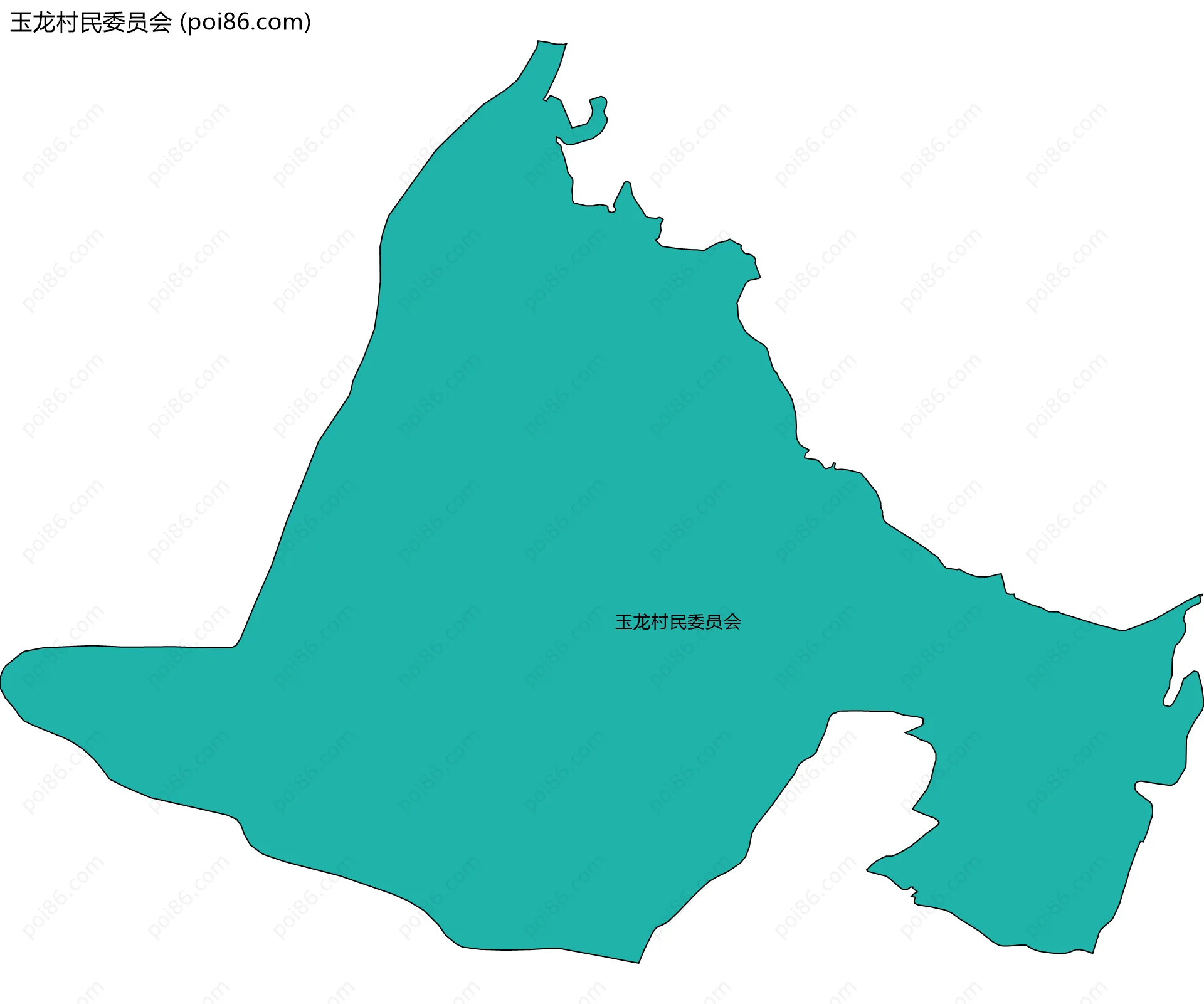 玉龙村民委员会边界地图