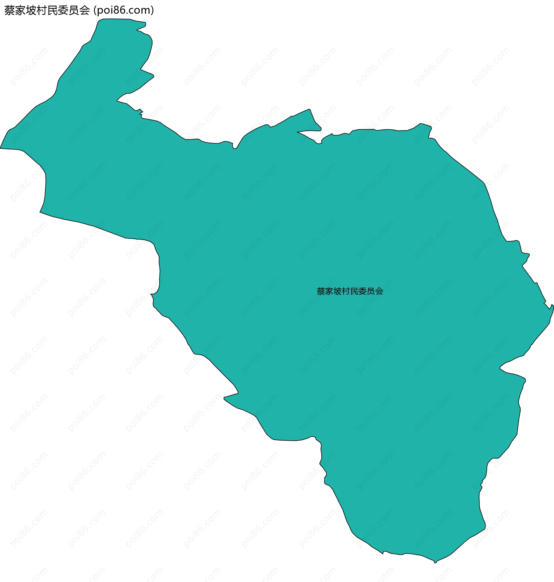 蔡家坡村民委员会边界地图