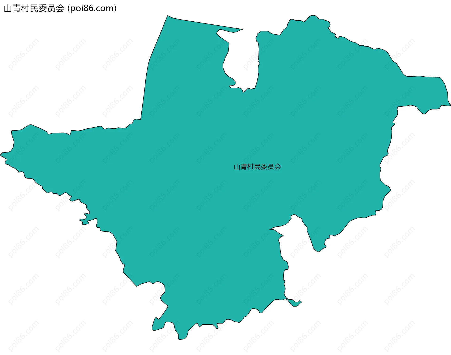 山青村民委员会边界地图