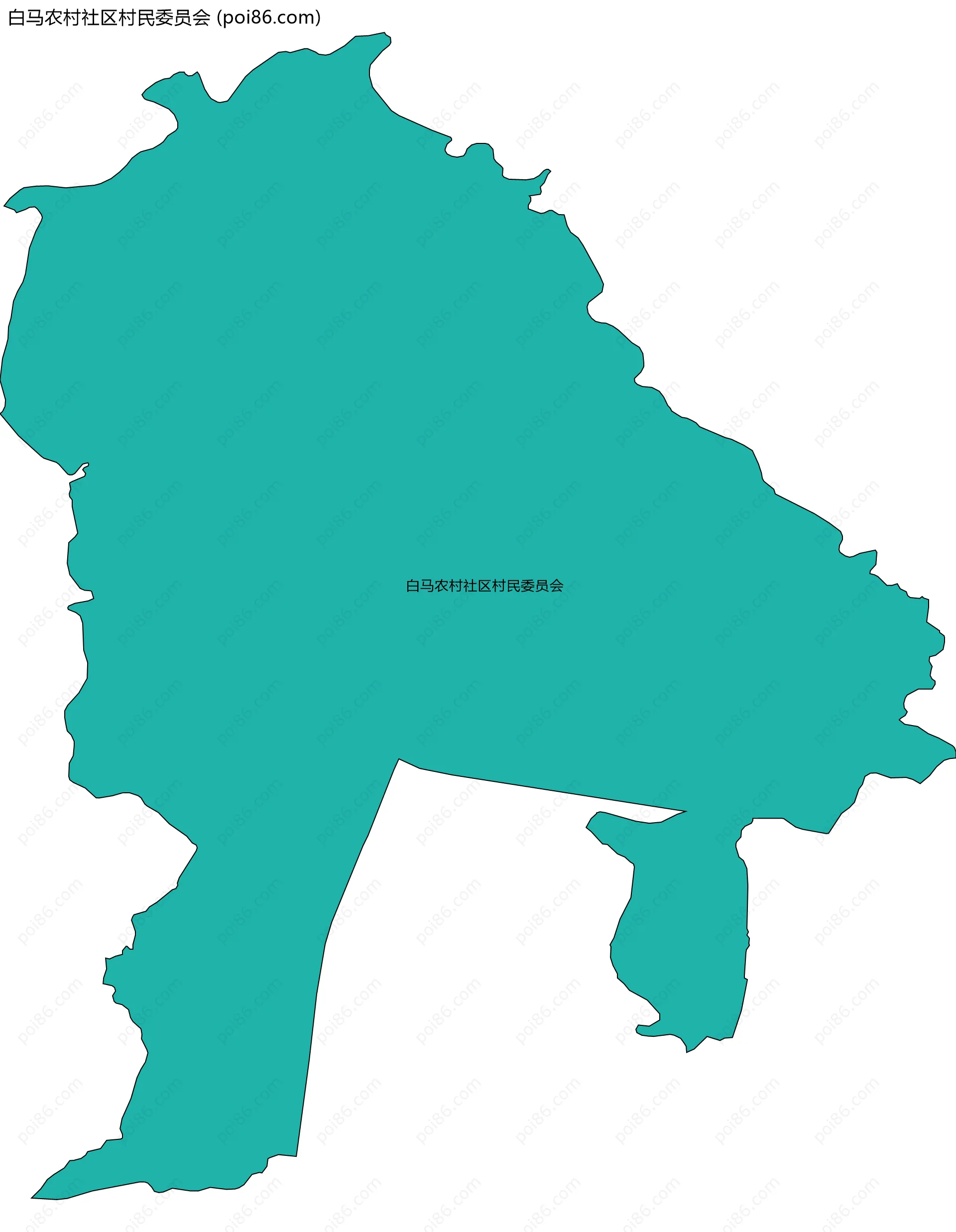 白马农村社区村民委员会边界地图