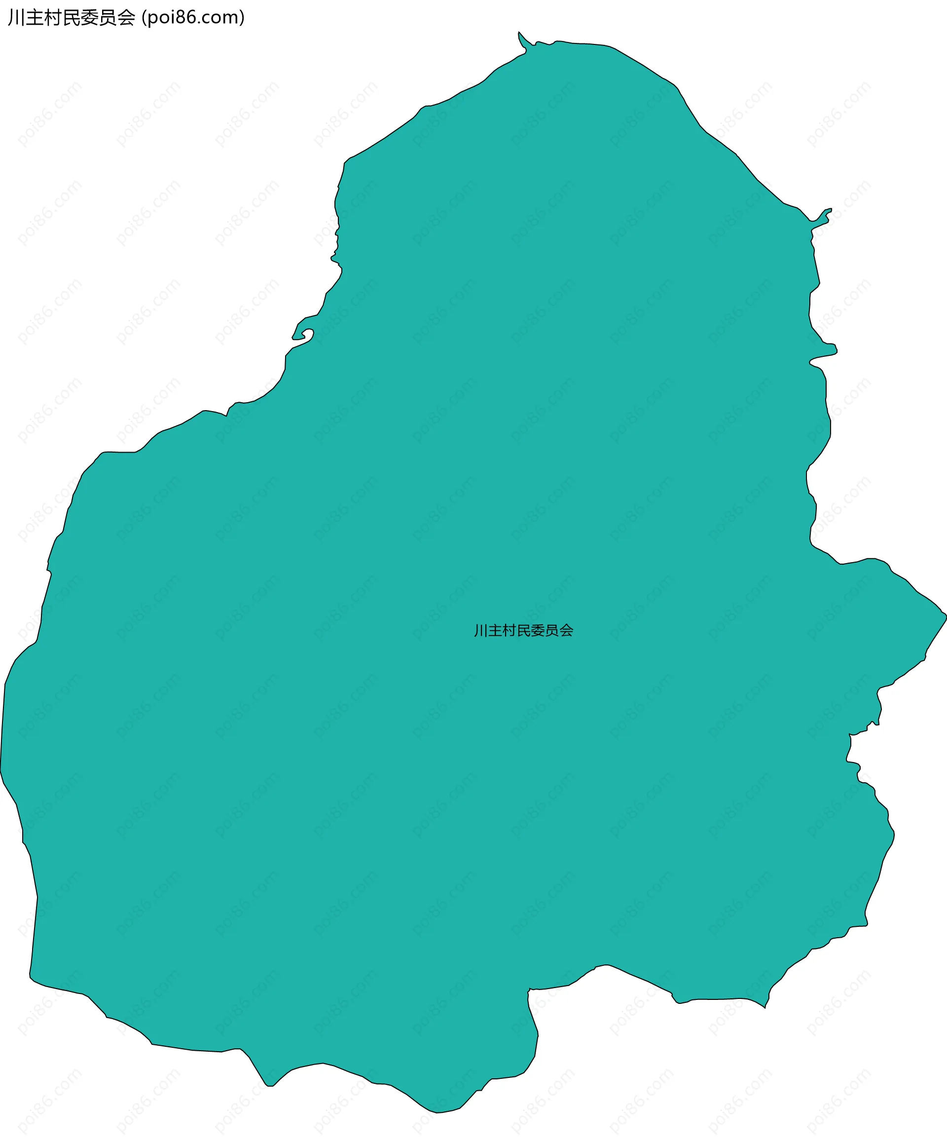 川主村民委员会边界地图