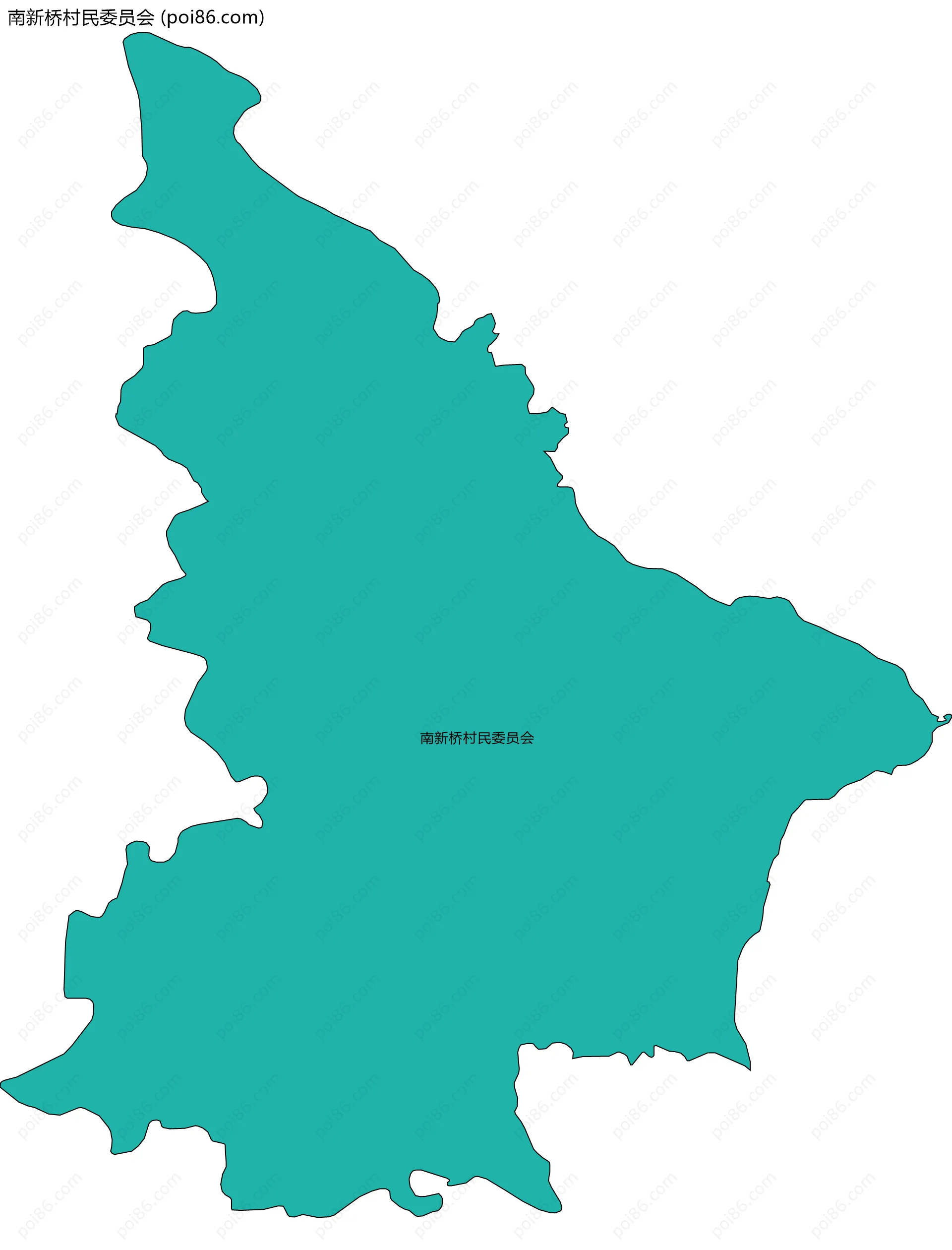 南新桥村民委员会边界地图