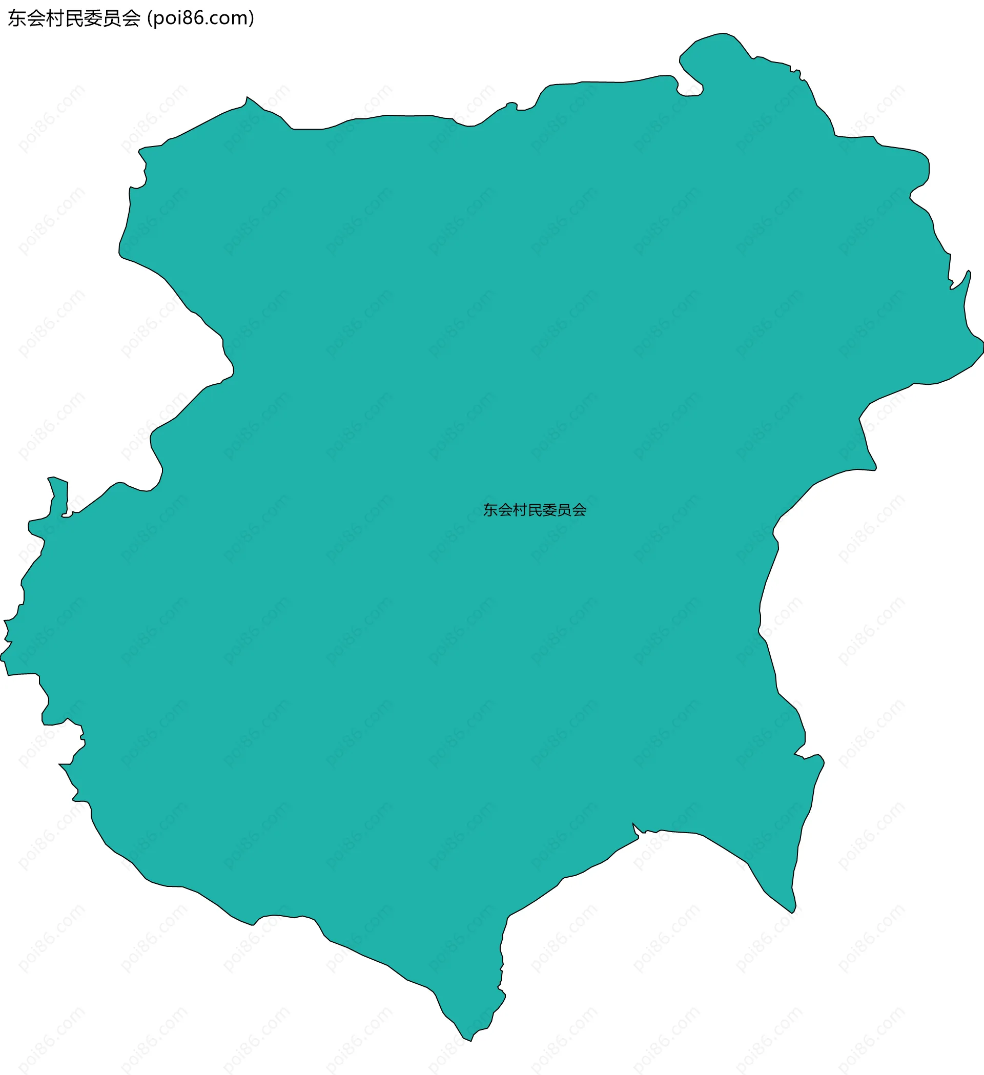 东会村民委员会边界地图