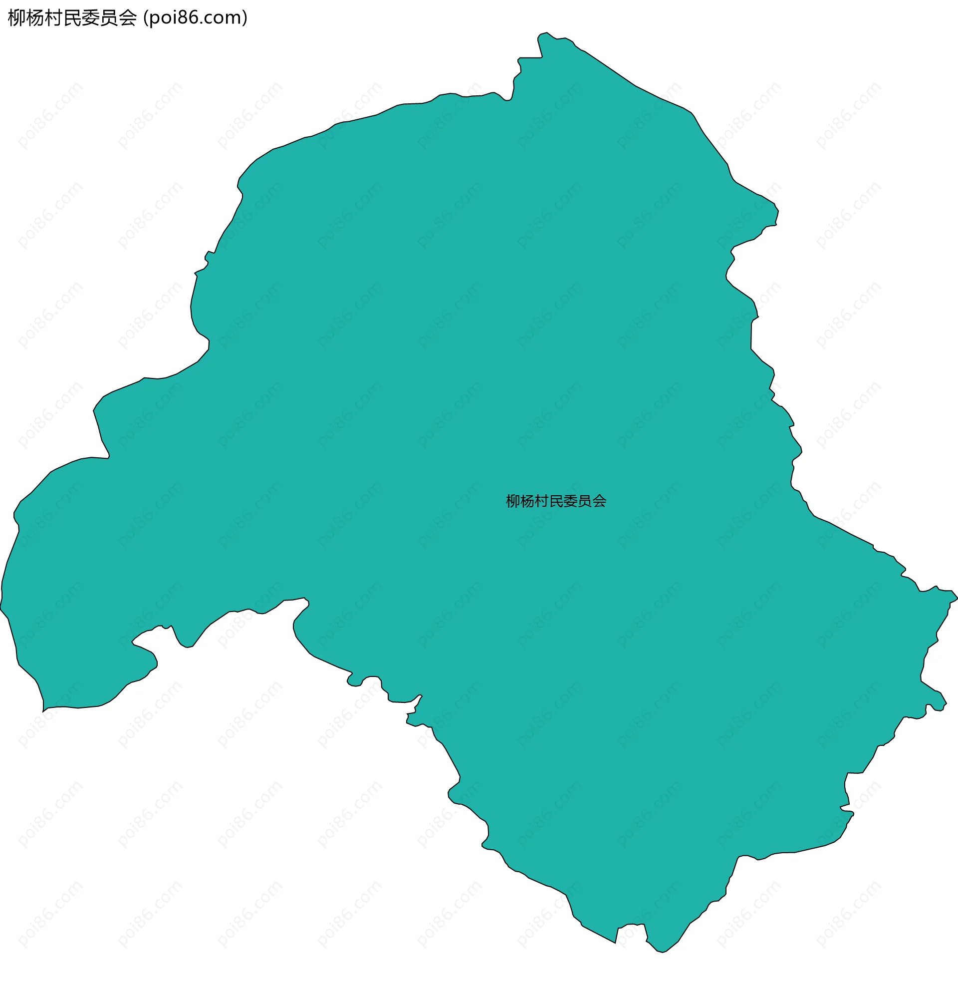 柳杨村民委员会边界地图