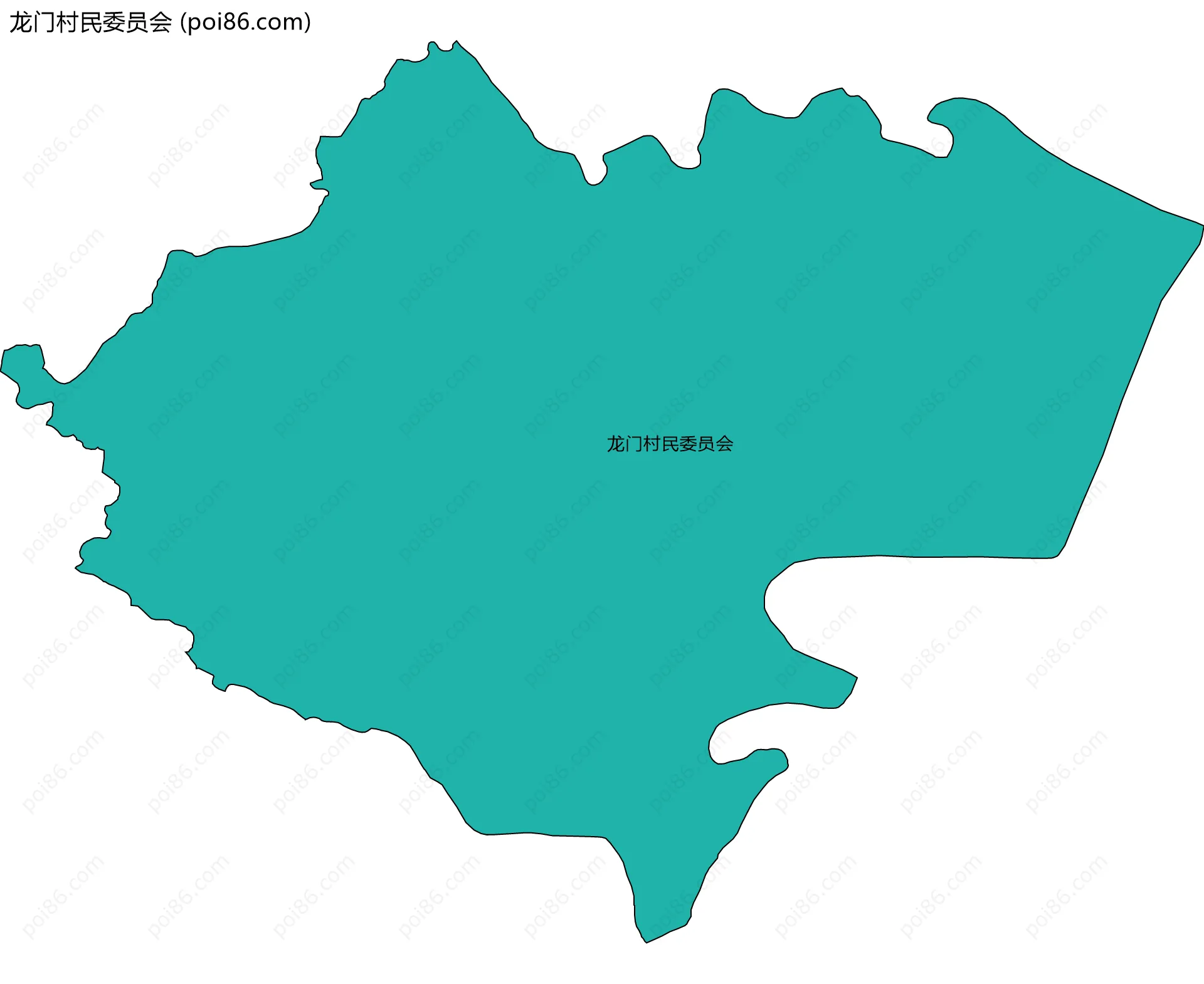 龙门村民委员会边界地图