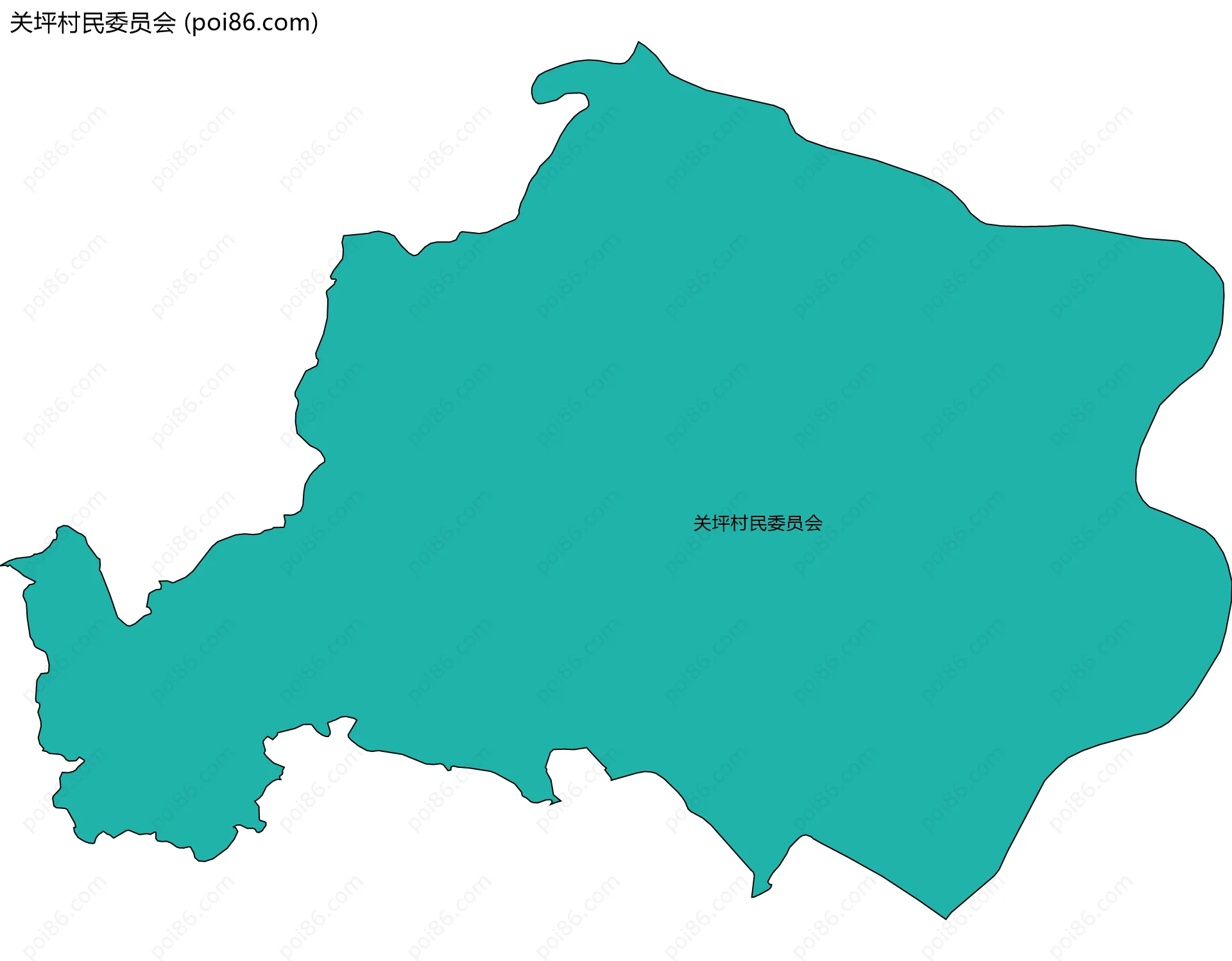 关坪村民委员会边界地图