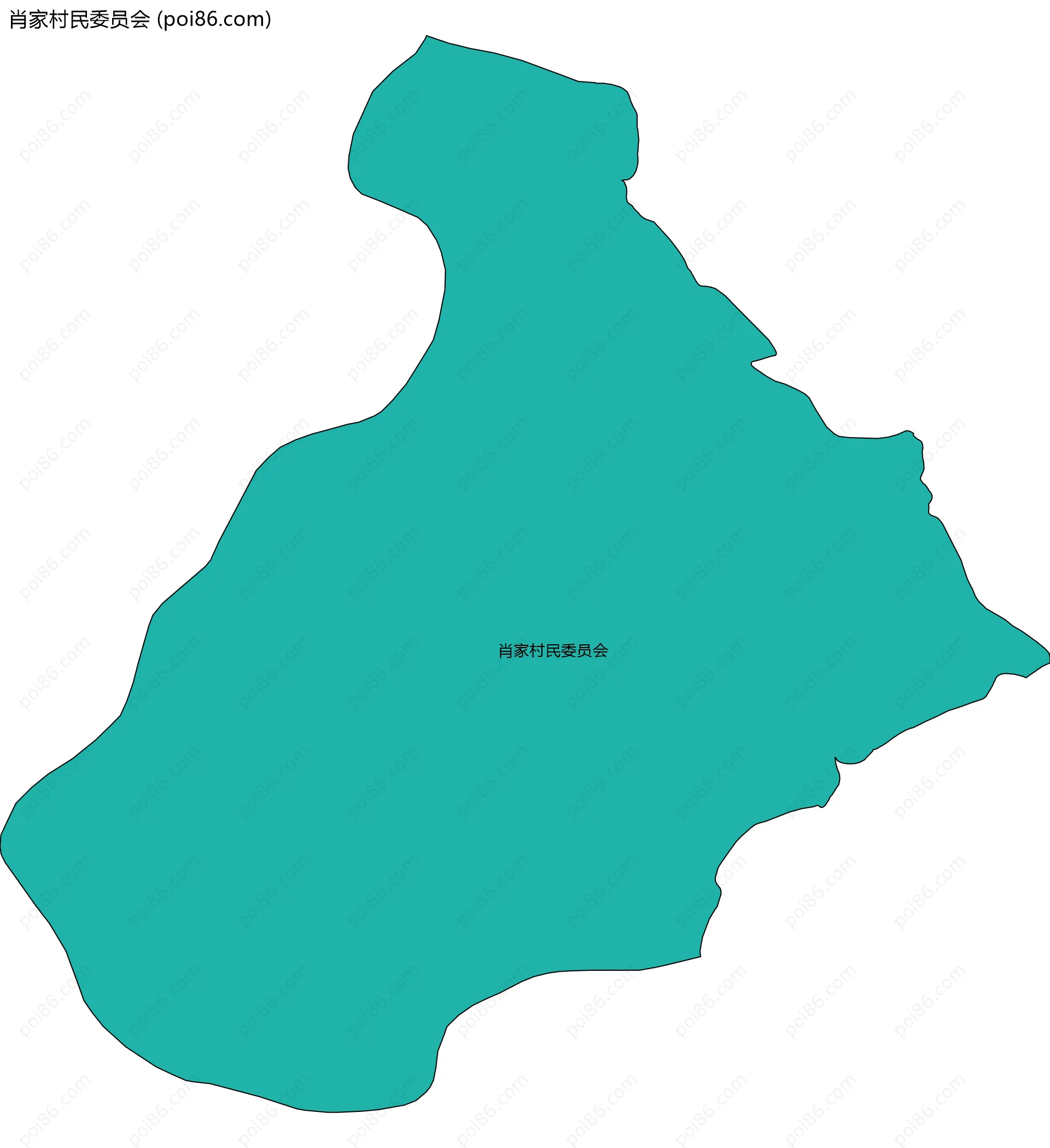 肖家村民委员会边界地图