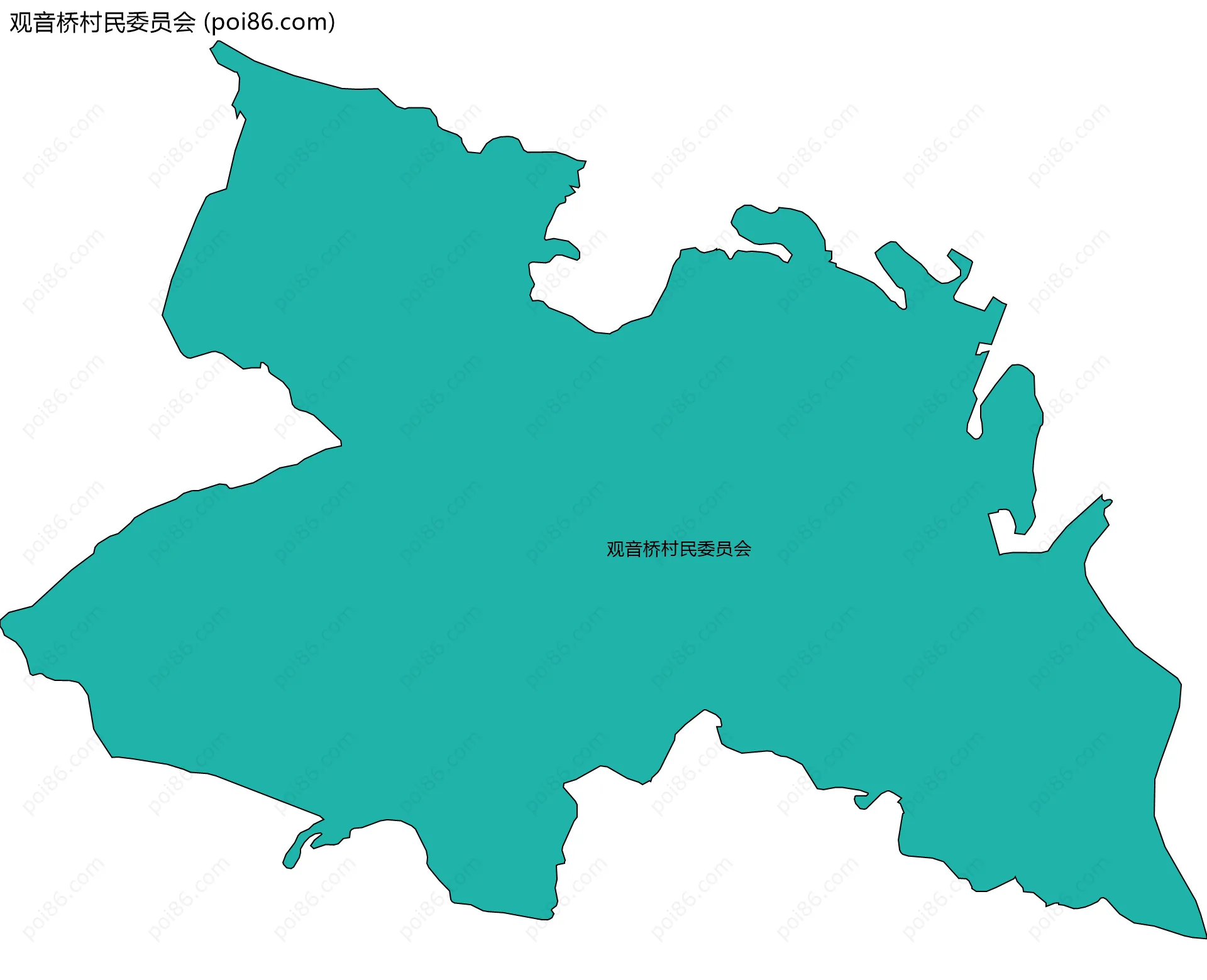 观音桥村民委员会边界地图