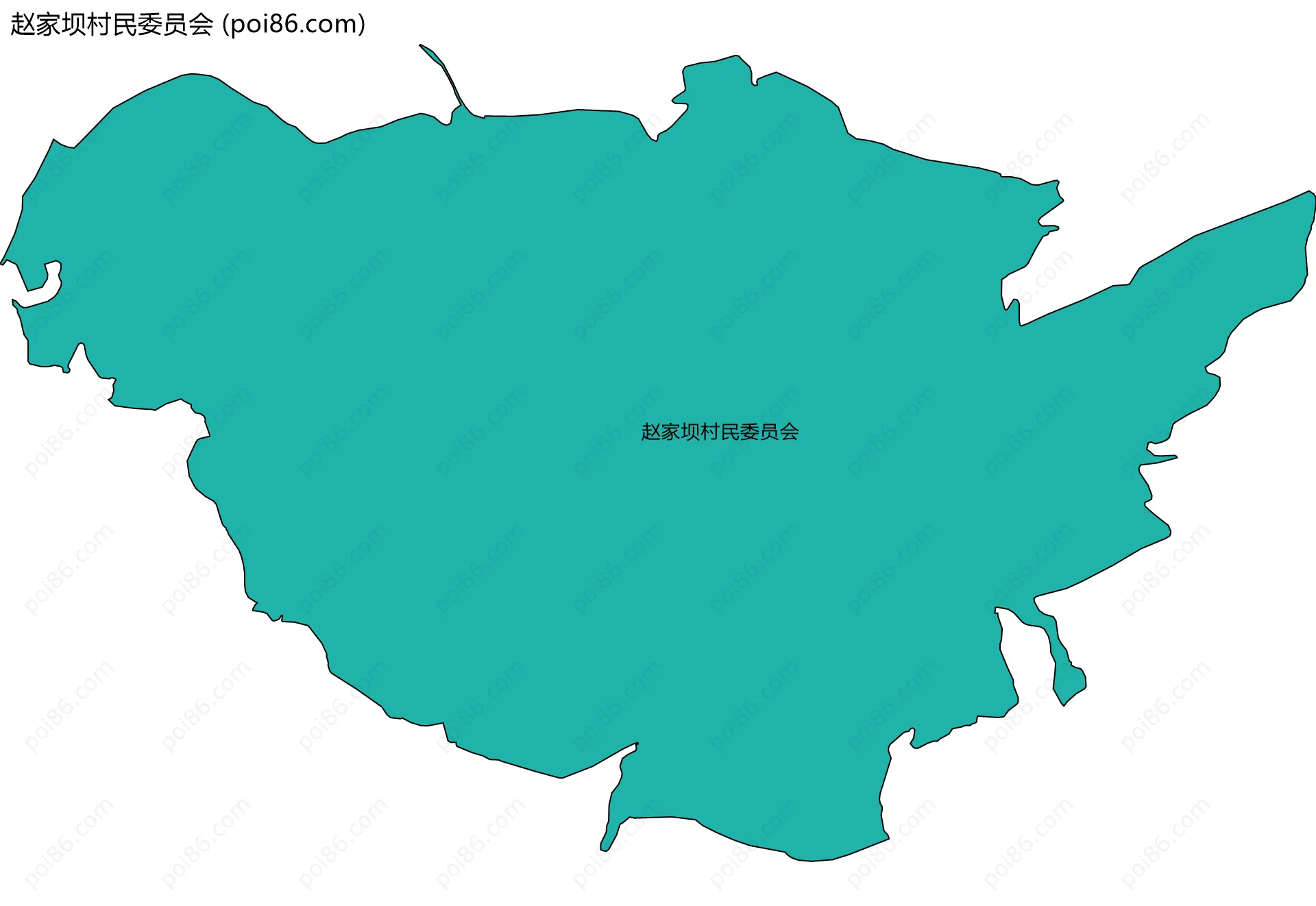 赵家坝村民委员会边界地图