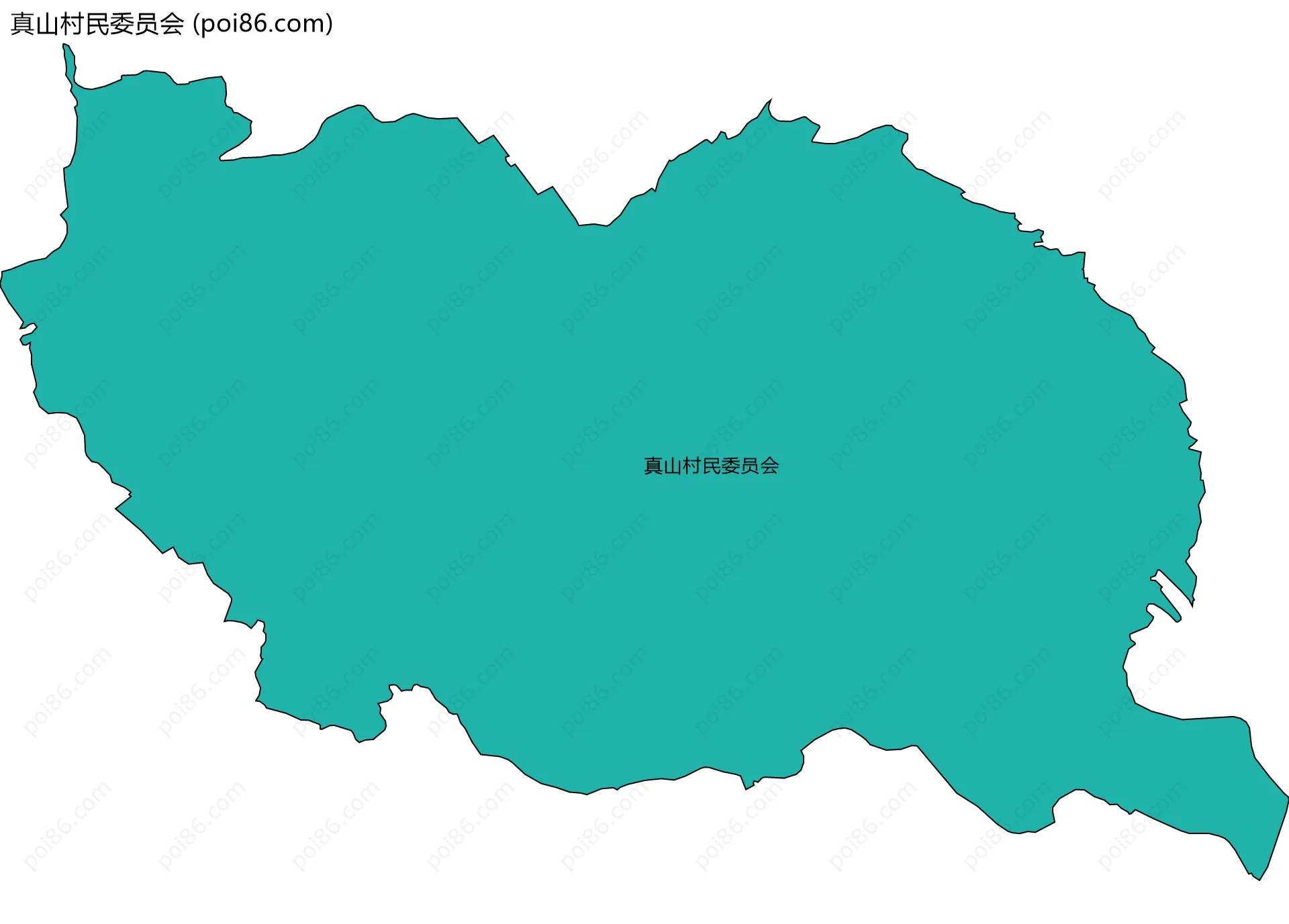真山村民委员会边界地图