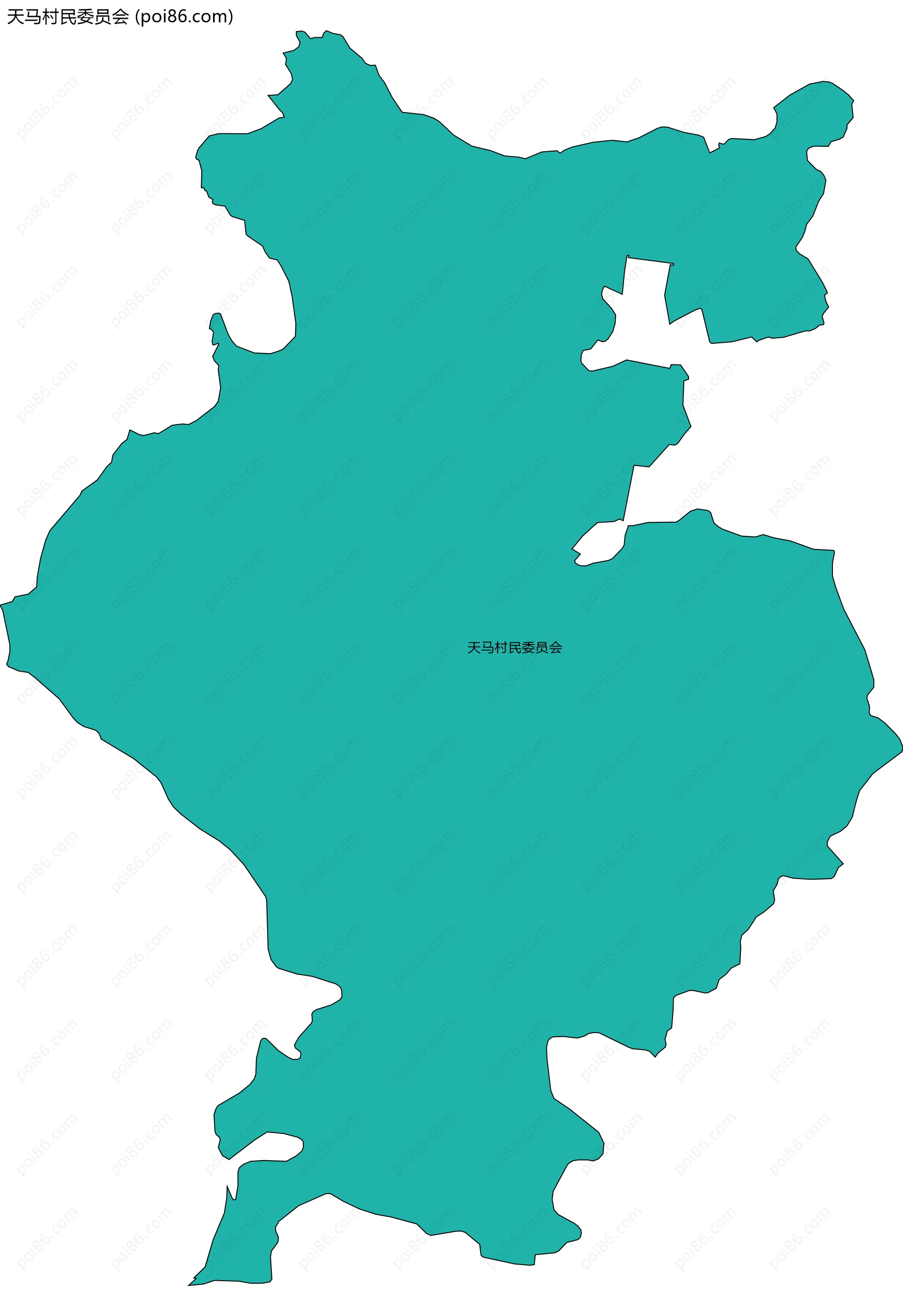 天马村民委员会边界地图