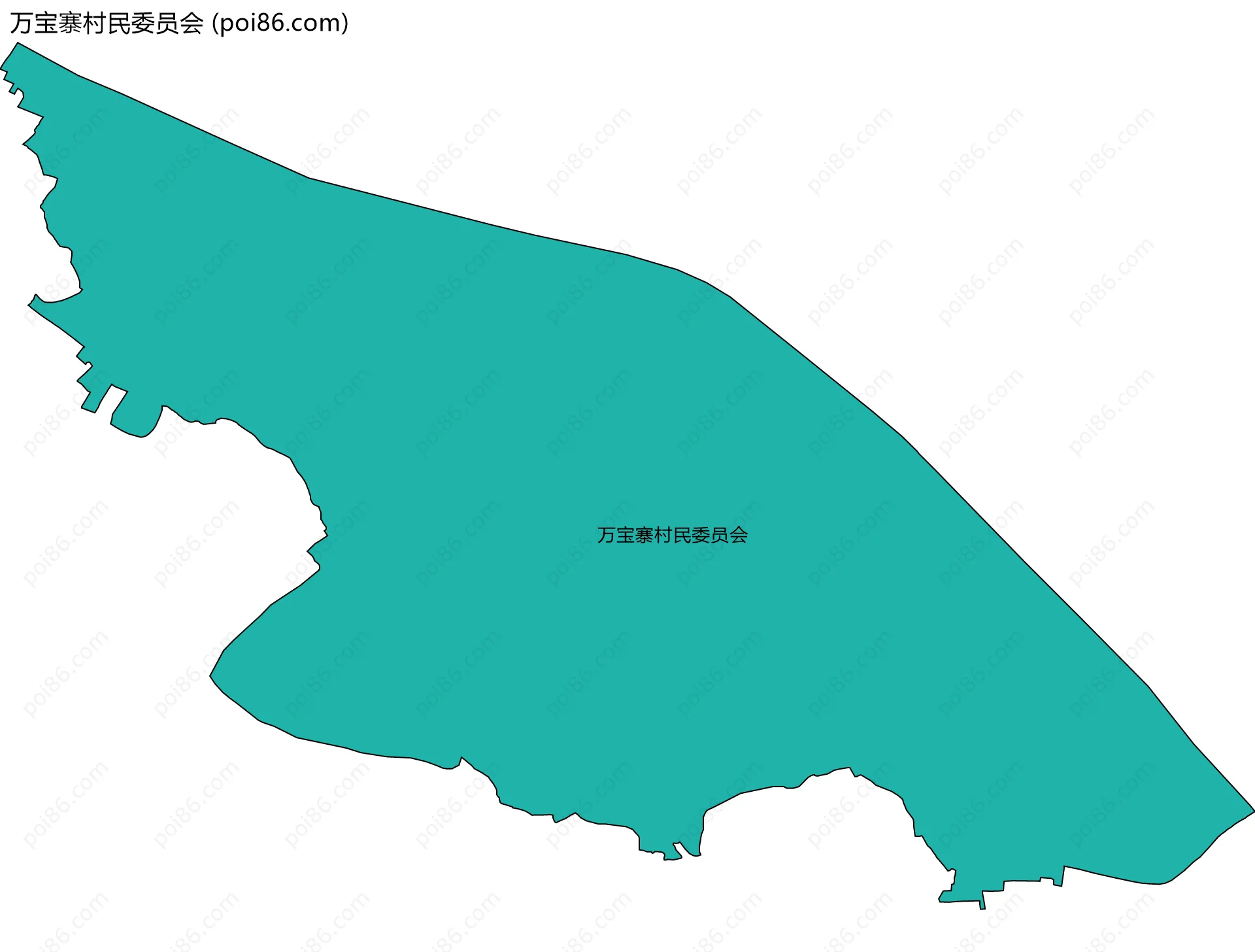 万宝寨村民委员会边界地图