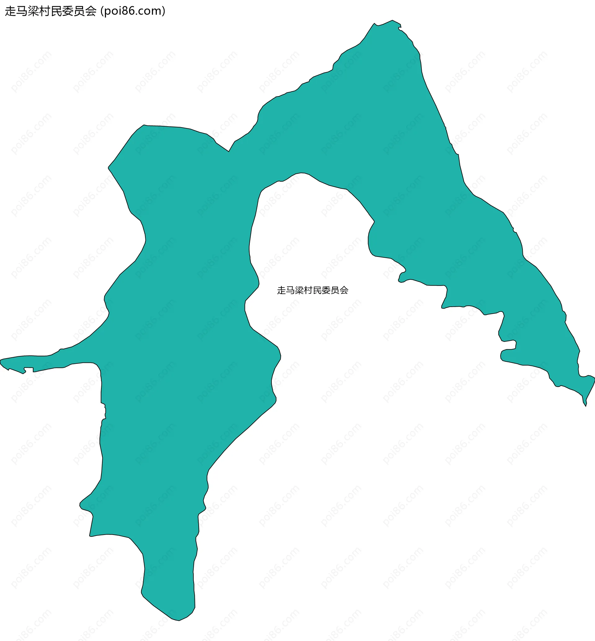 走马梁村民委员会边界地图