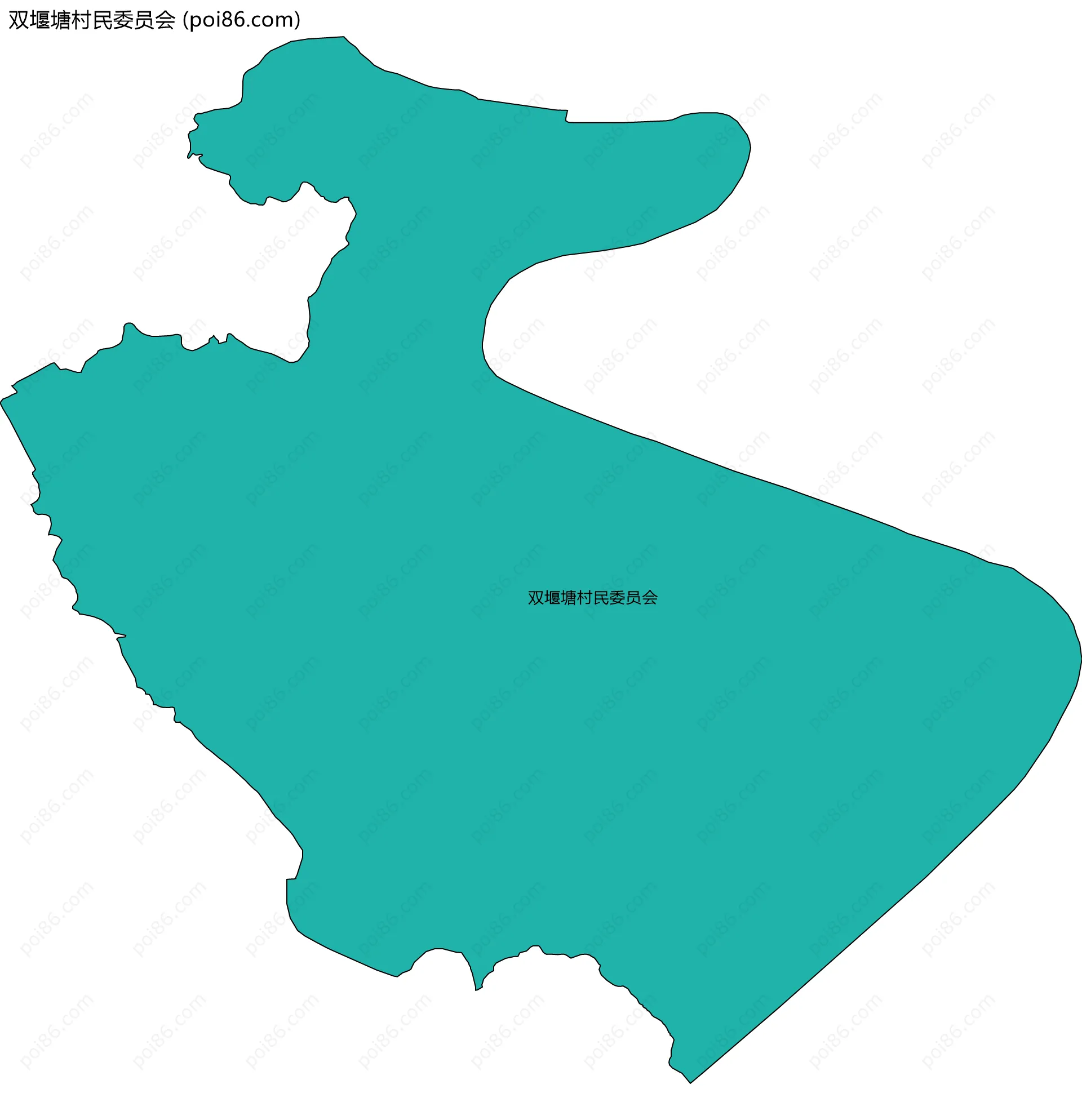 双堰塘村民委员会边界地图