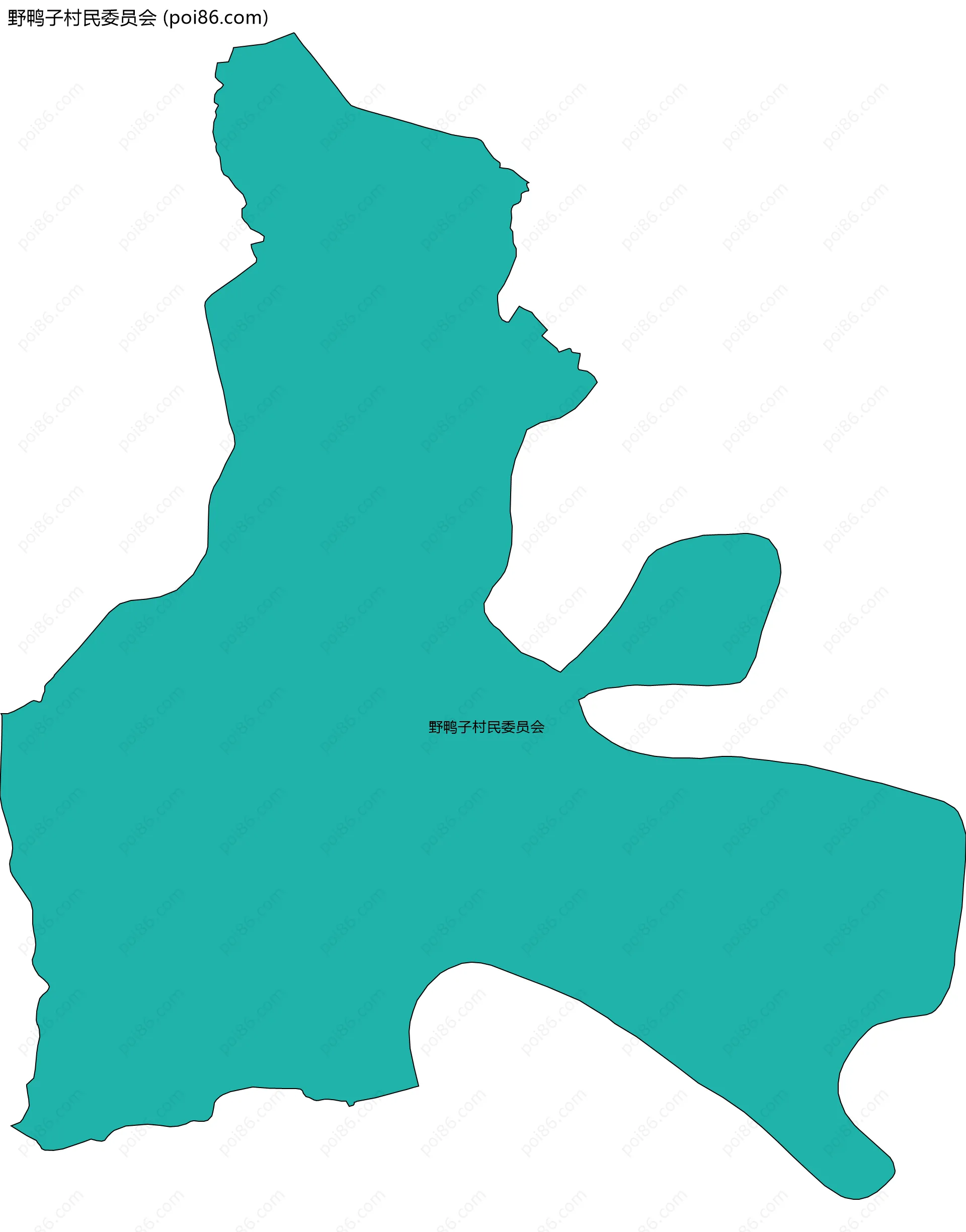 野鸭子村民委员会边界地图