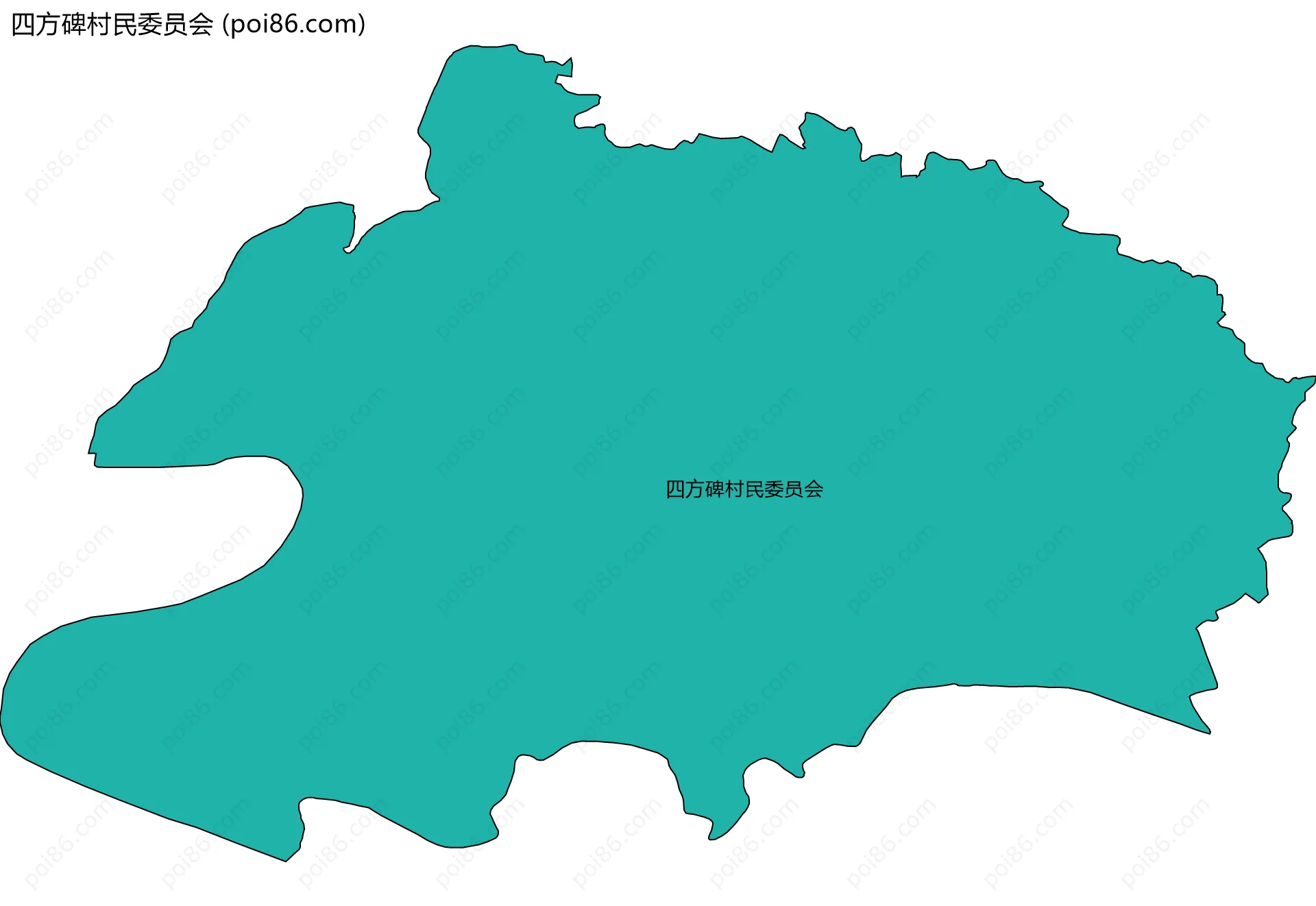 四方碑村民委员会边界地图
