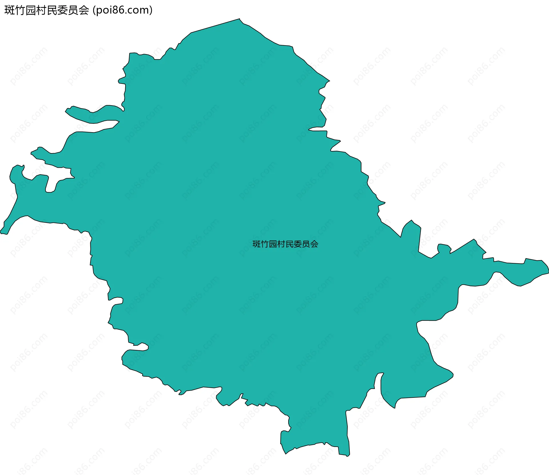 斑竹园村民委员会边界地图