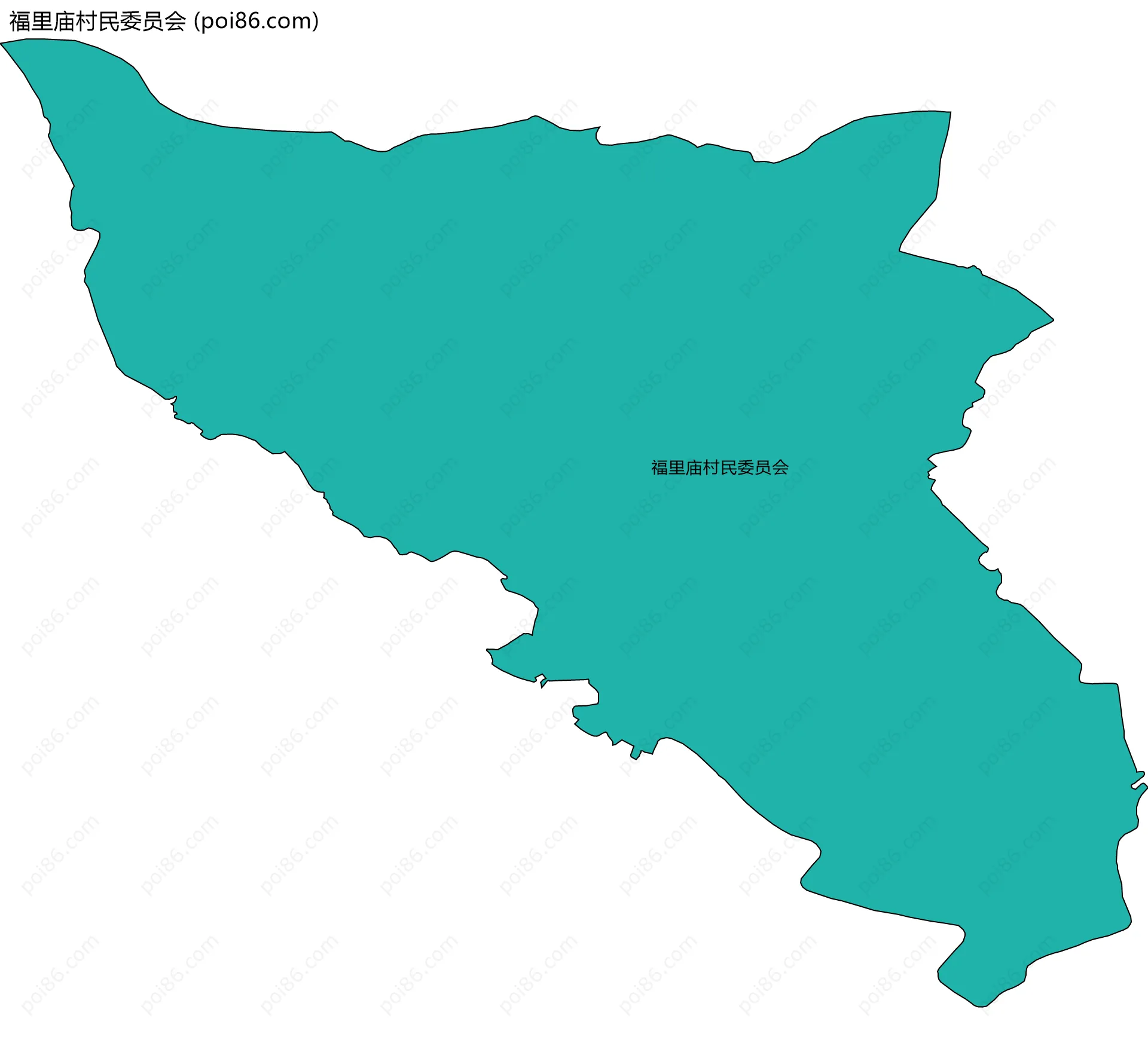 福里庙村民委员会边界地图