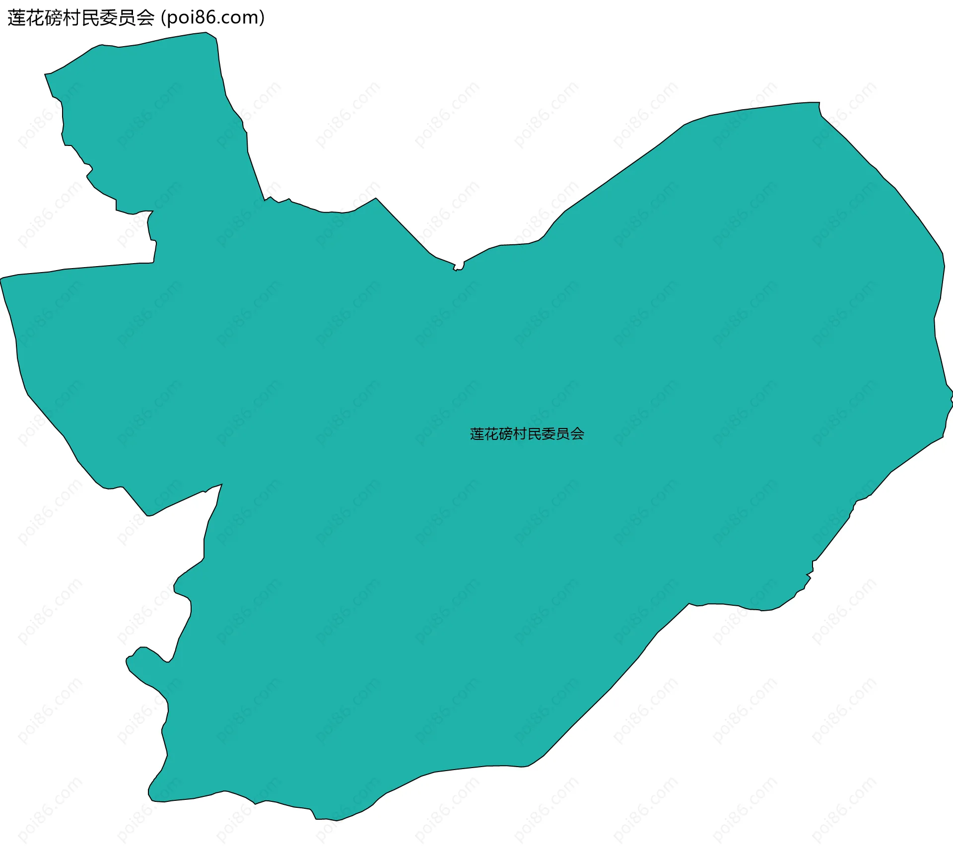 莲花磅村民委员会边界地图