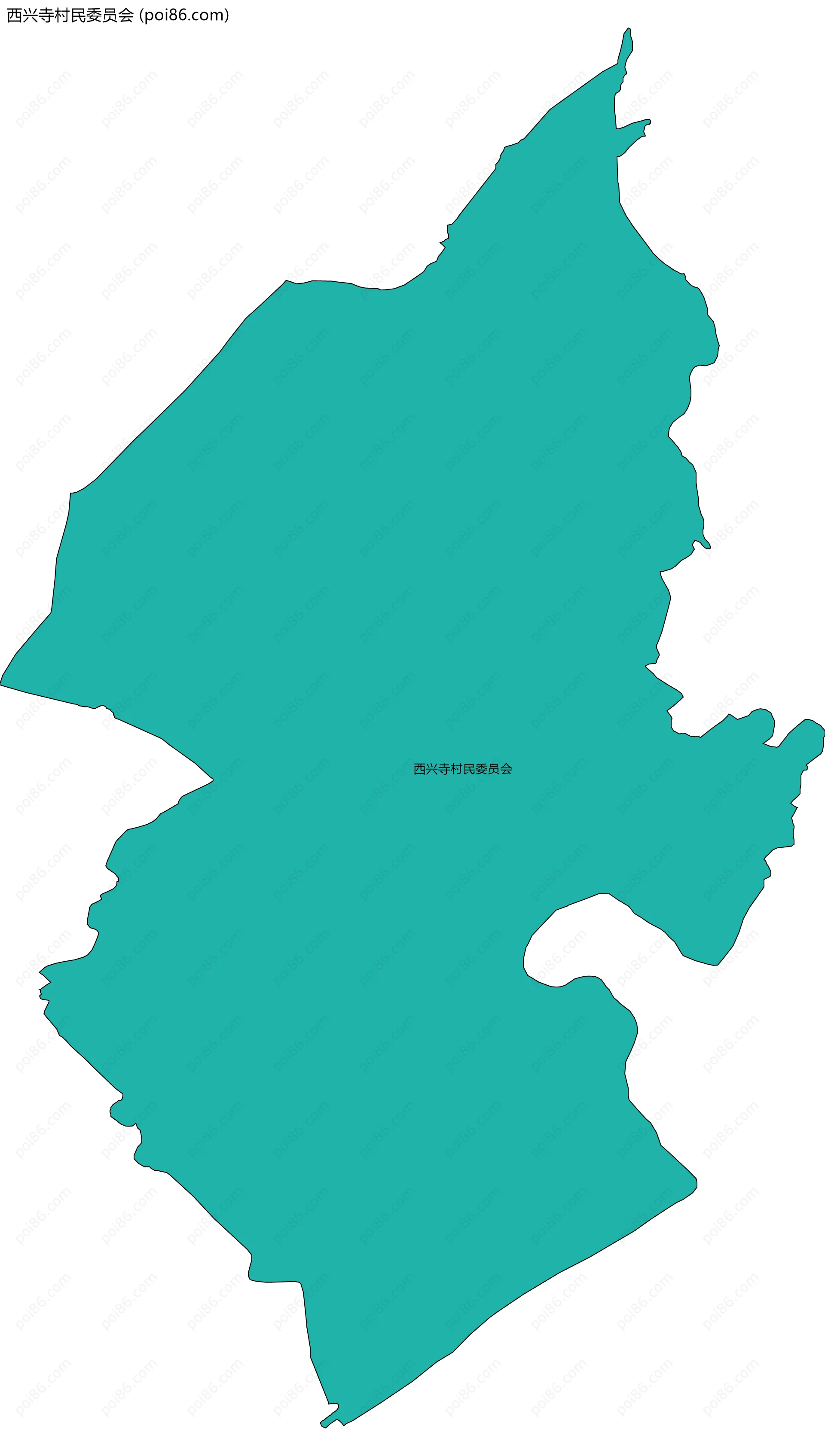 西兴寺村民委员会边界地图