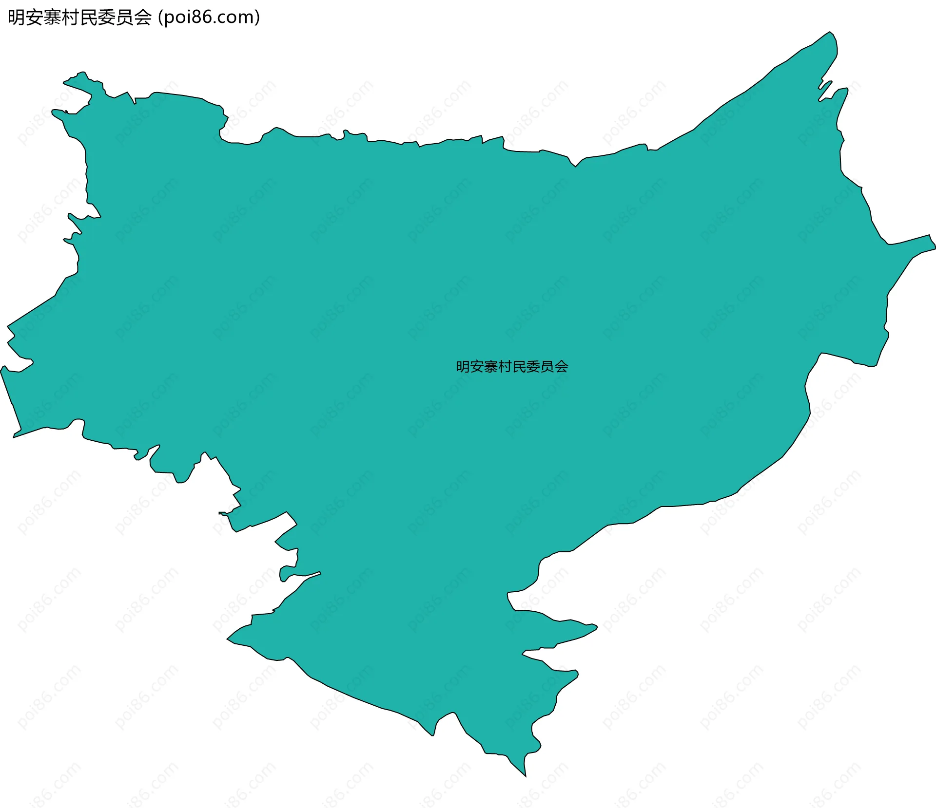 明安寨村民委员会边界地图