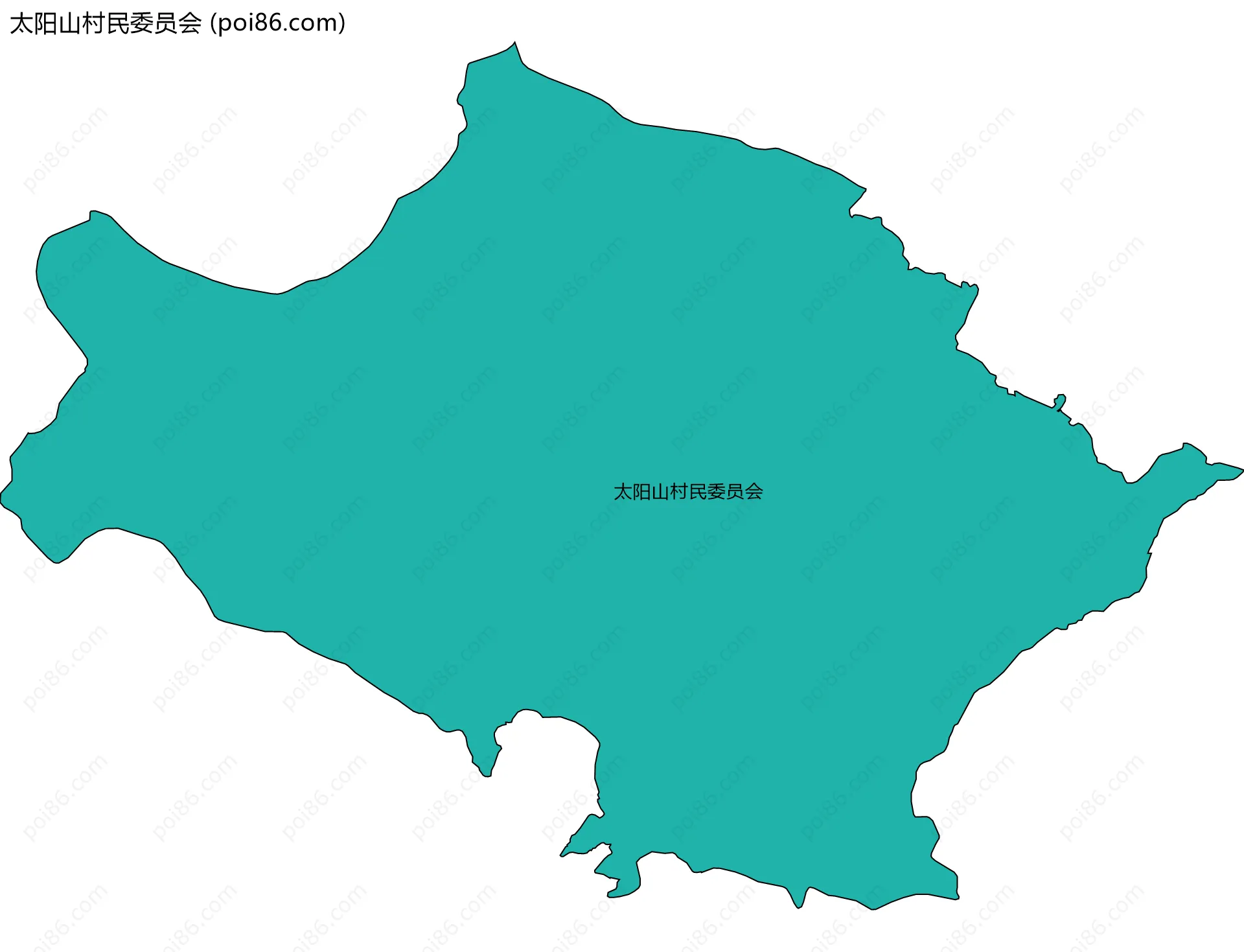 太阳山村民委员会边界地图