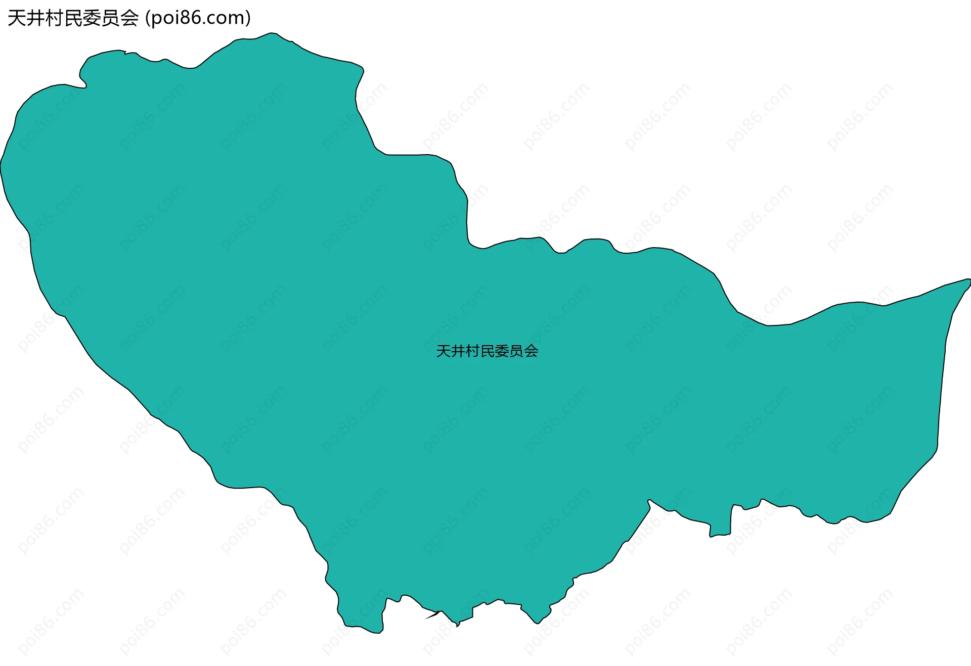 天井村民委员会边界地图