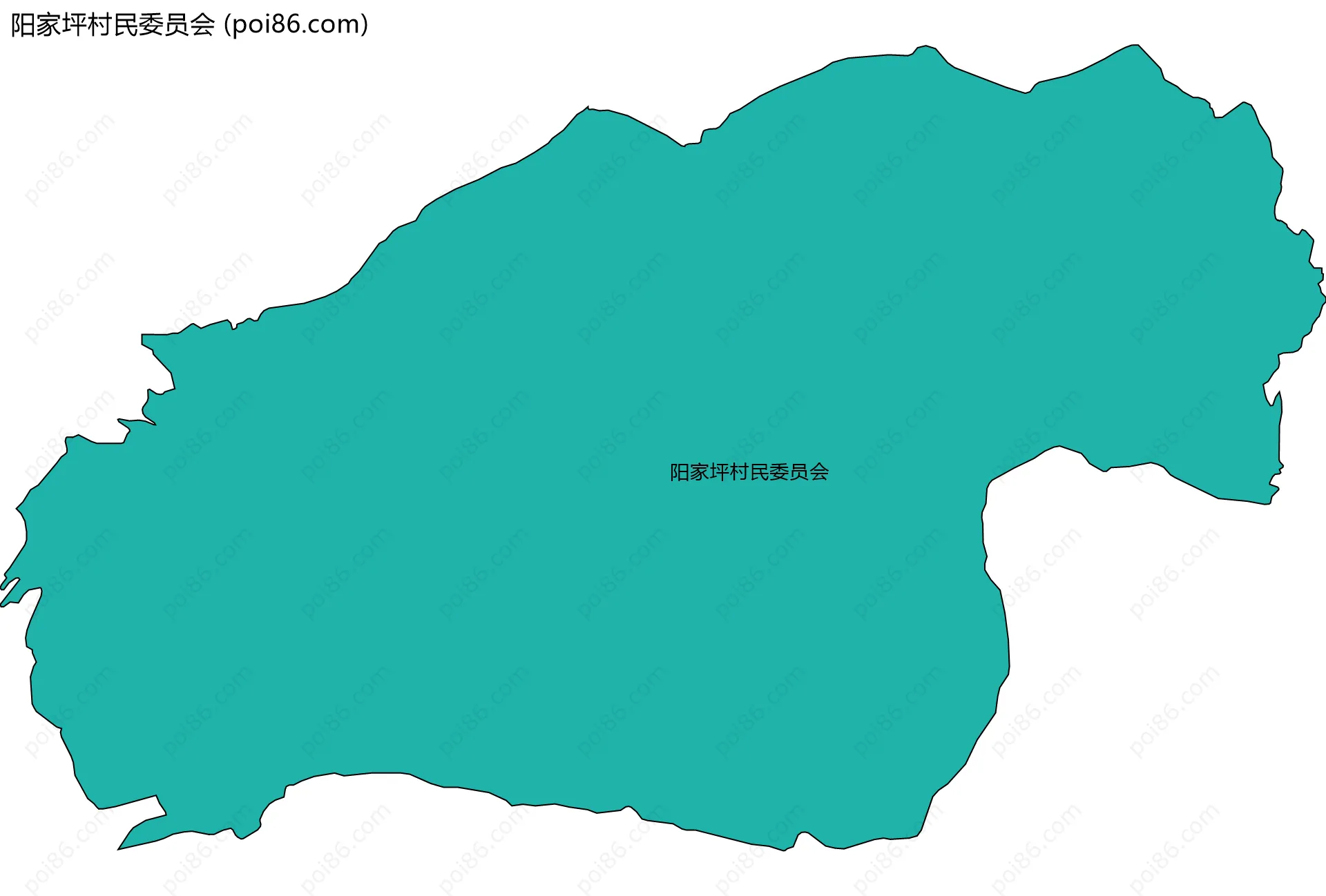 阳家坪村民委员会边界地图