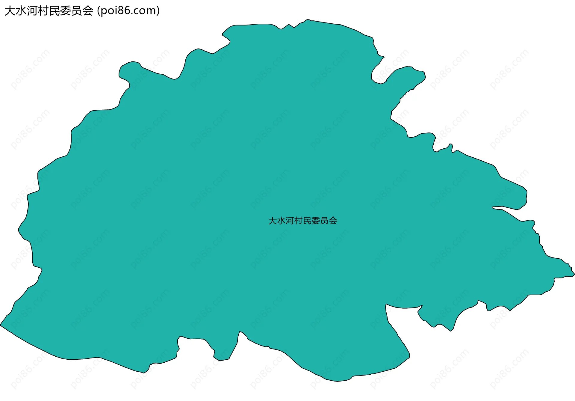 大水河村民委员会边界地图