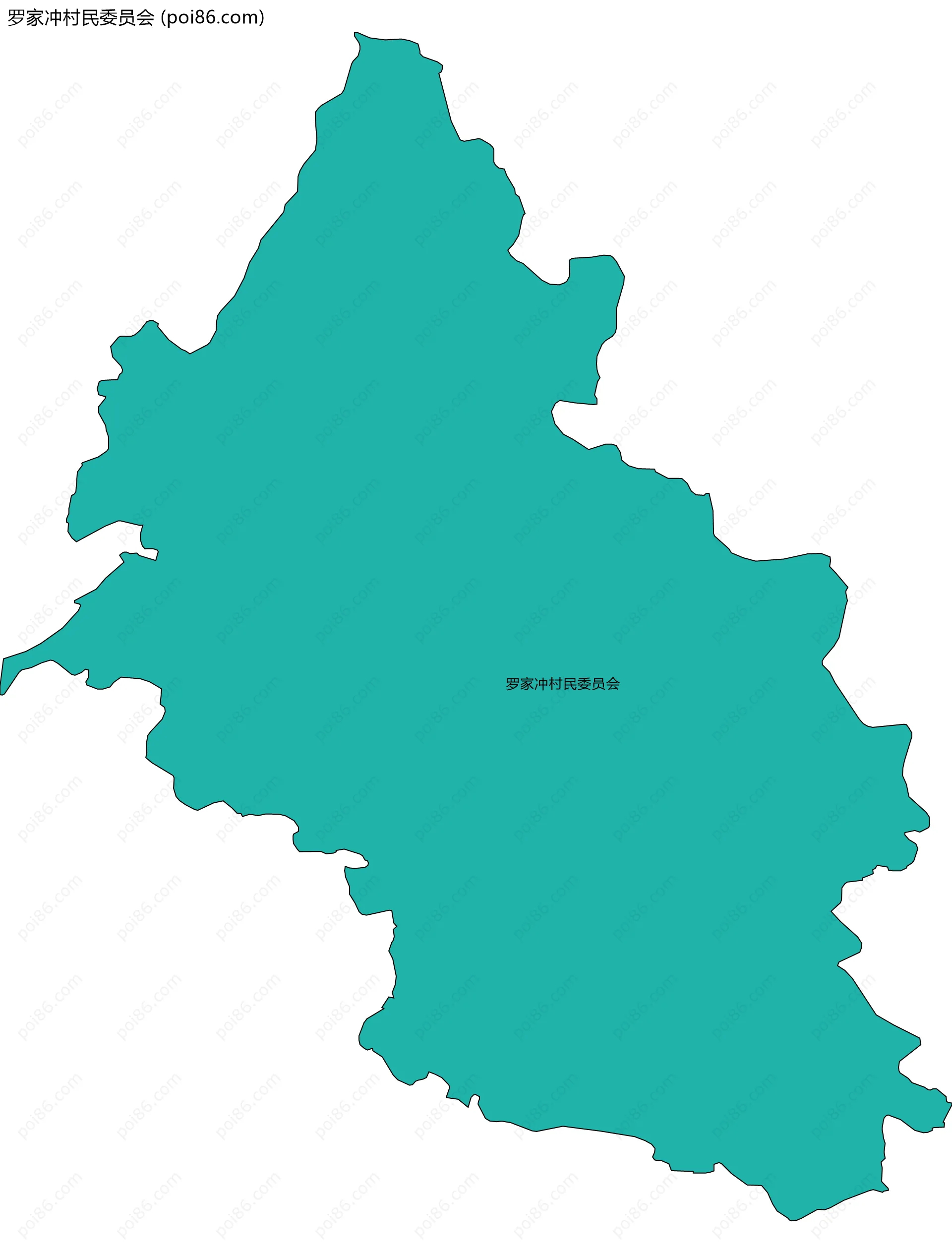 罗家冲村民委员会边界地图