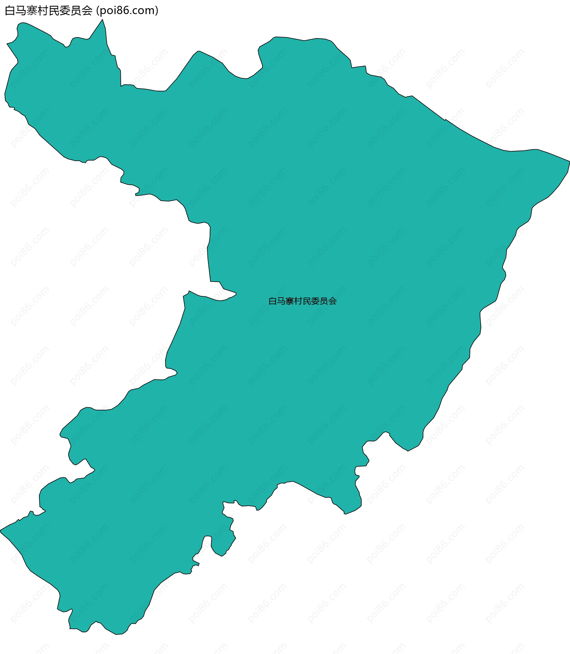 白马寨村民委员会边界地图