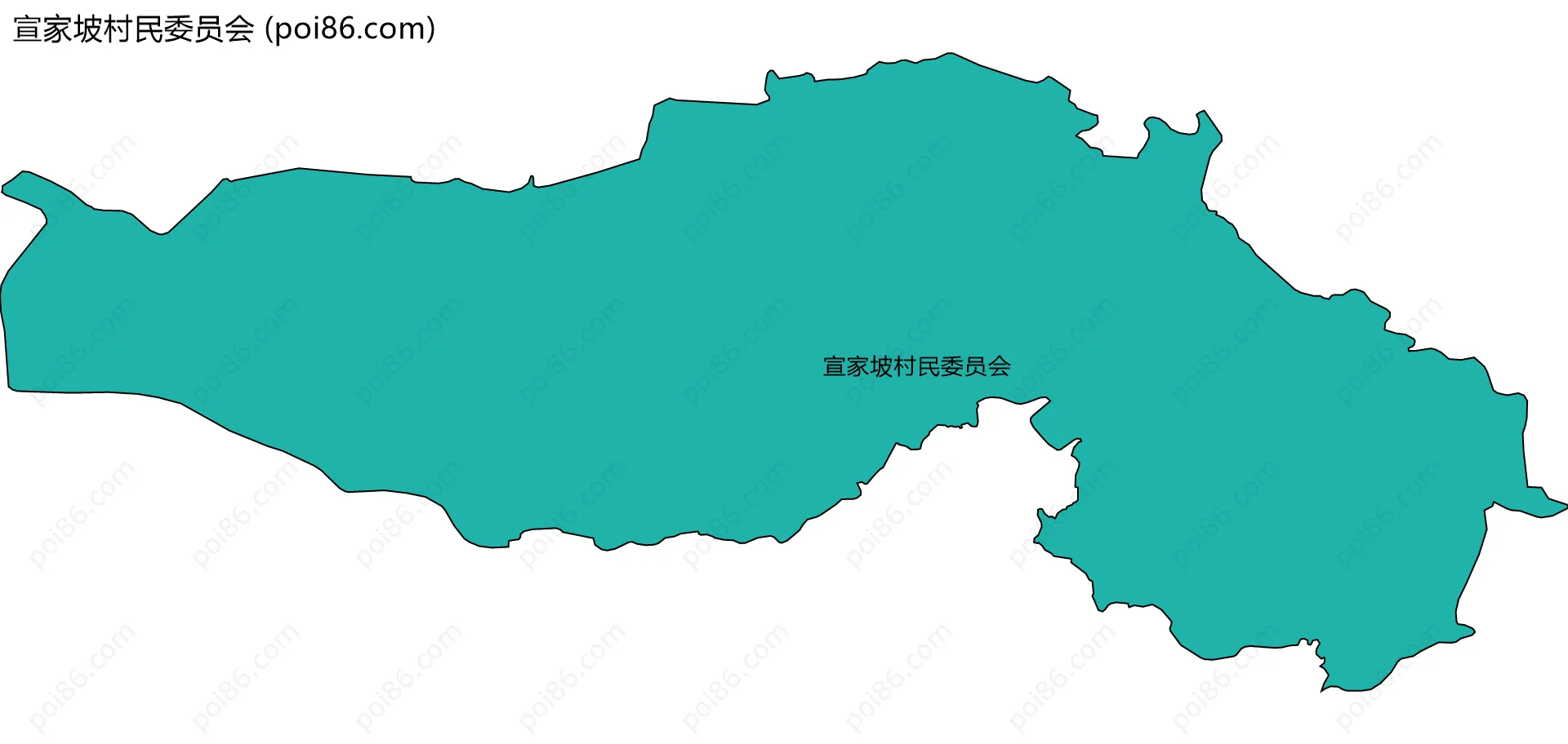 宣家坡村民委员会边界地图