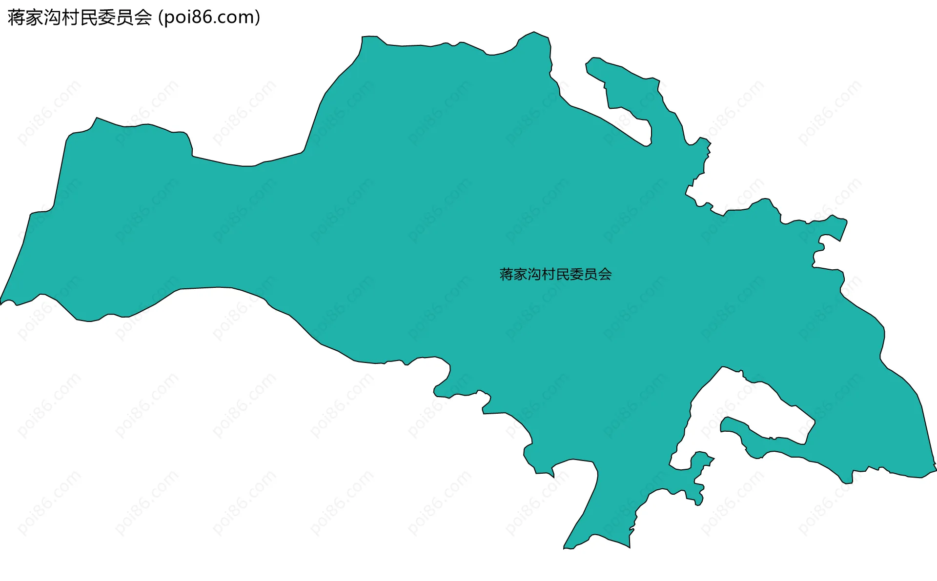 蒋家沟村民委员会边界地图