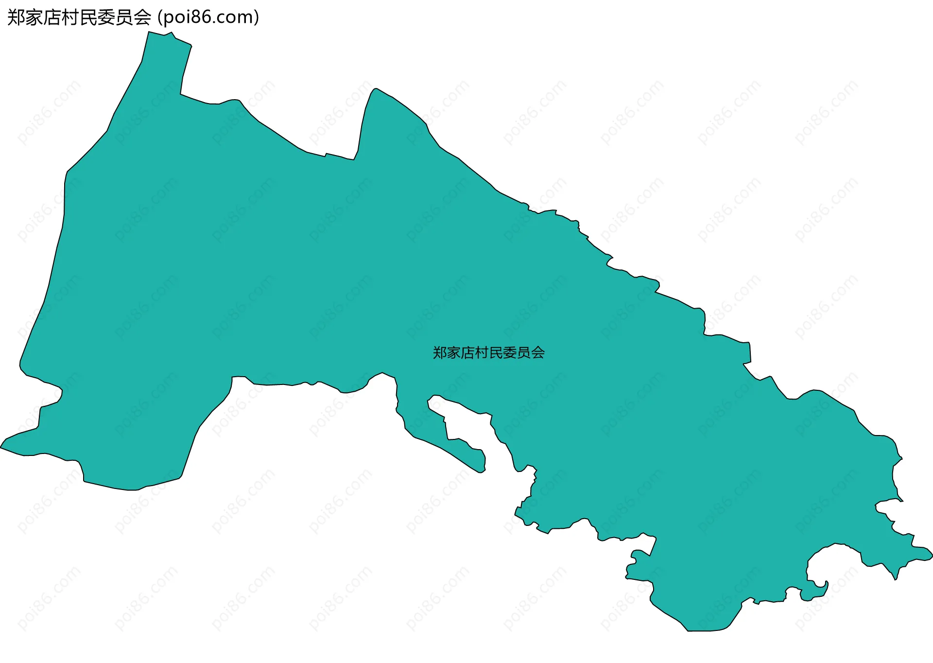 郑家店村民委员会边界地图
