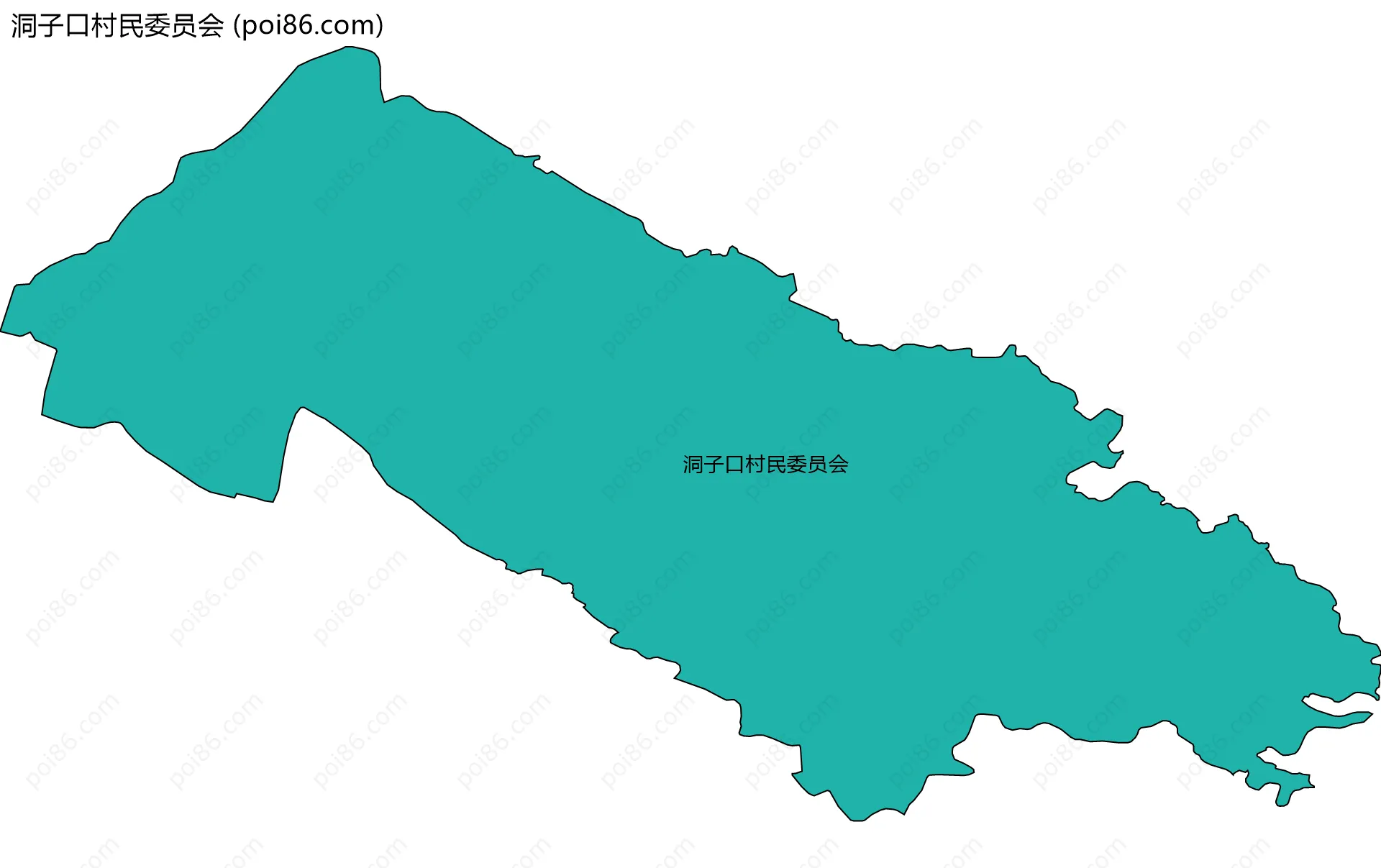 洞子口村民委员会边界地图