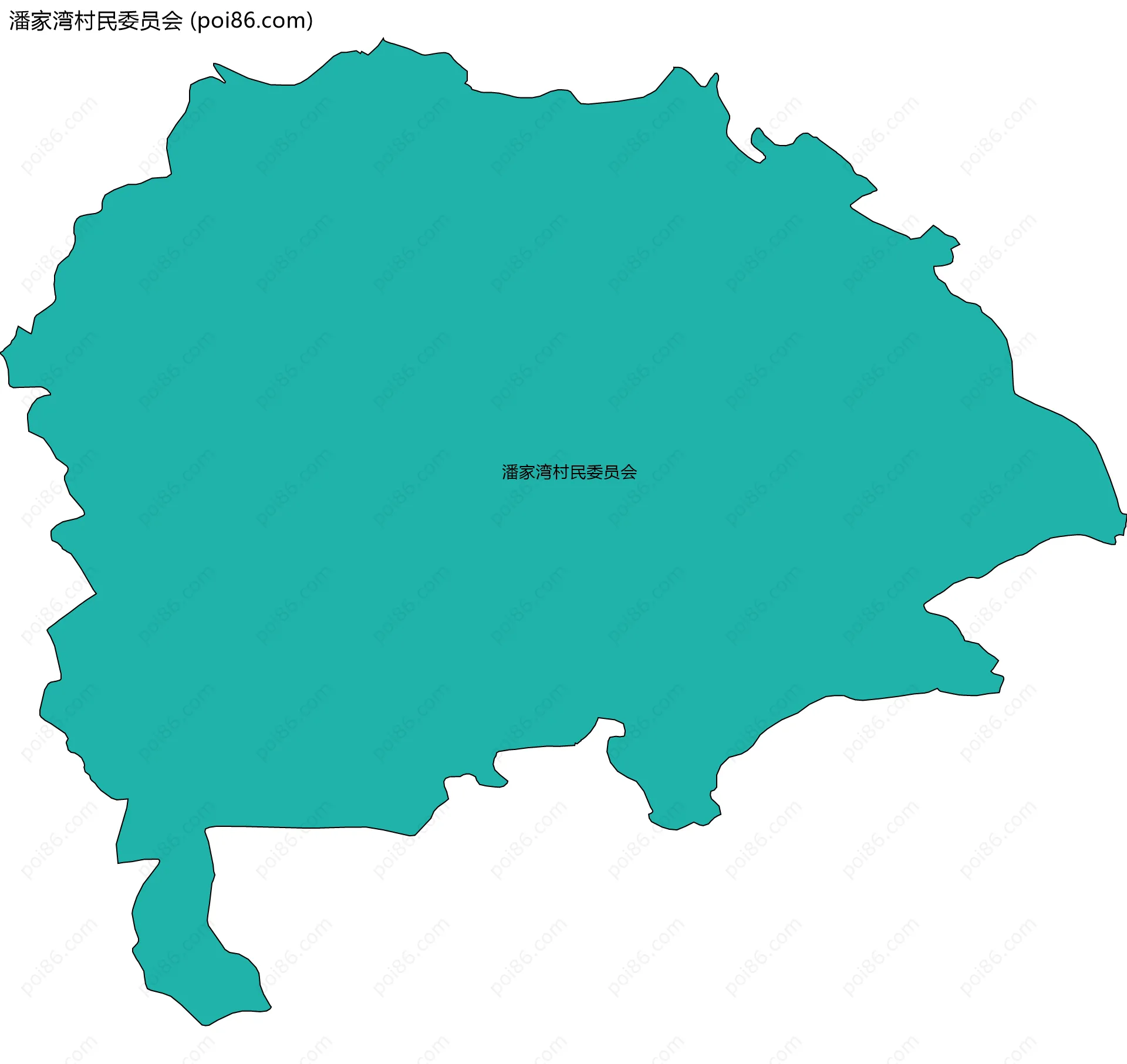 潘家湾村民委员会边界地图