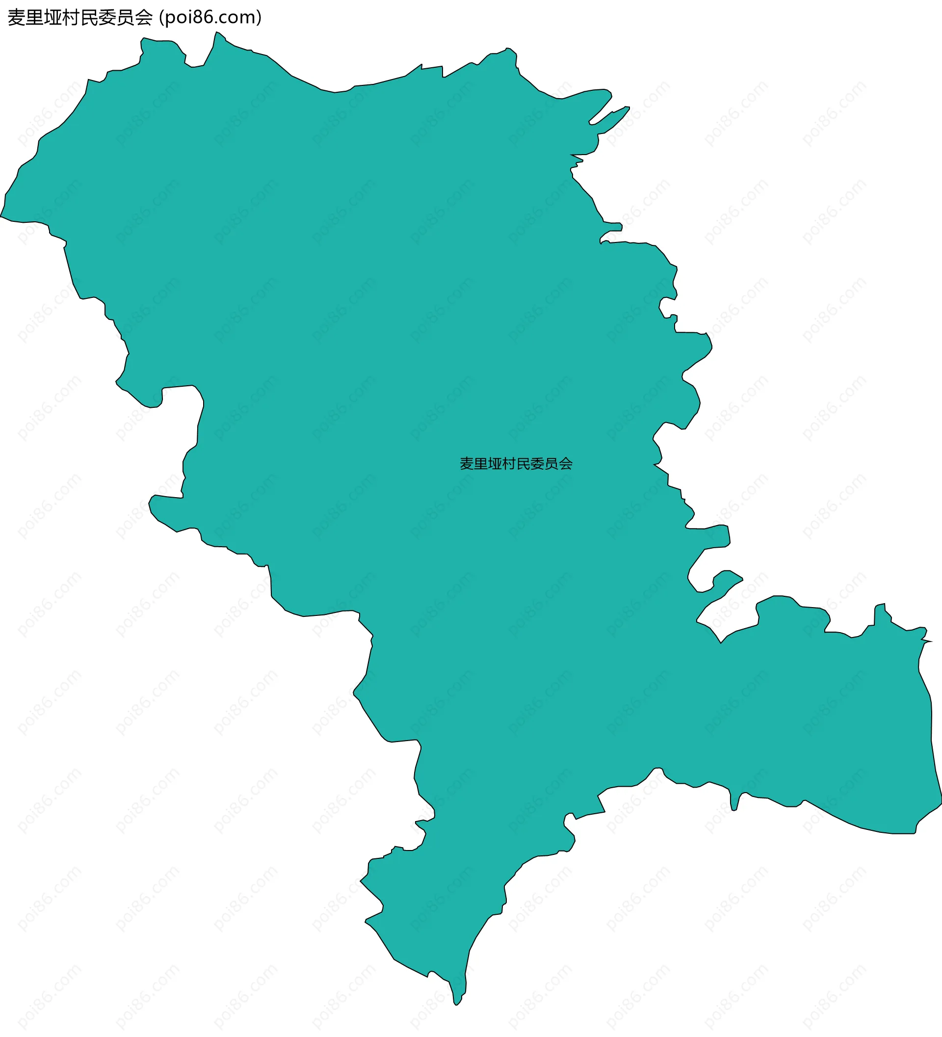 麦里垭村民委员会边界地图