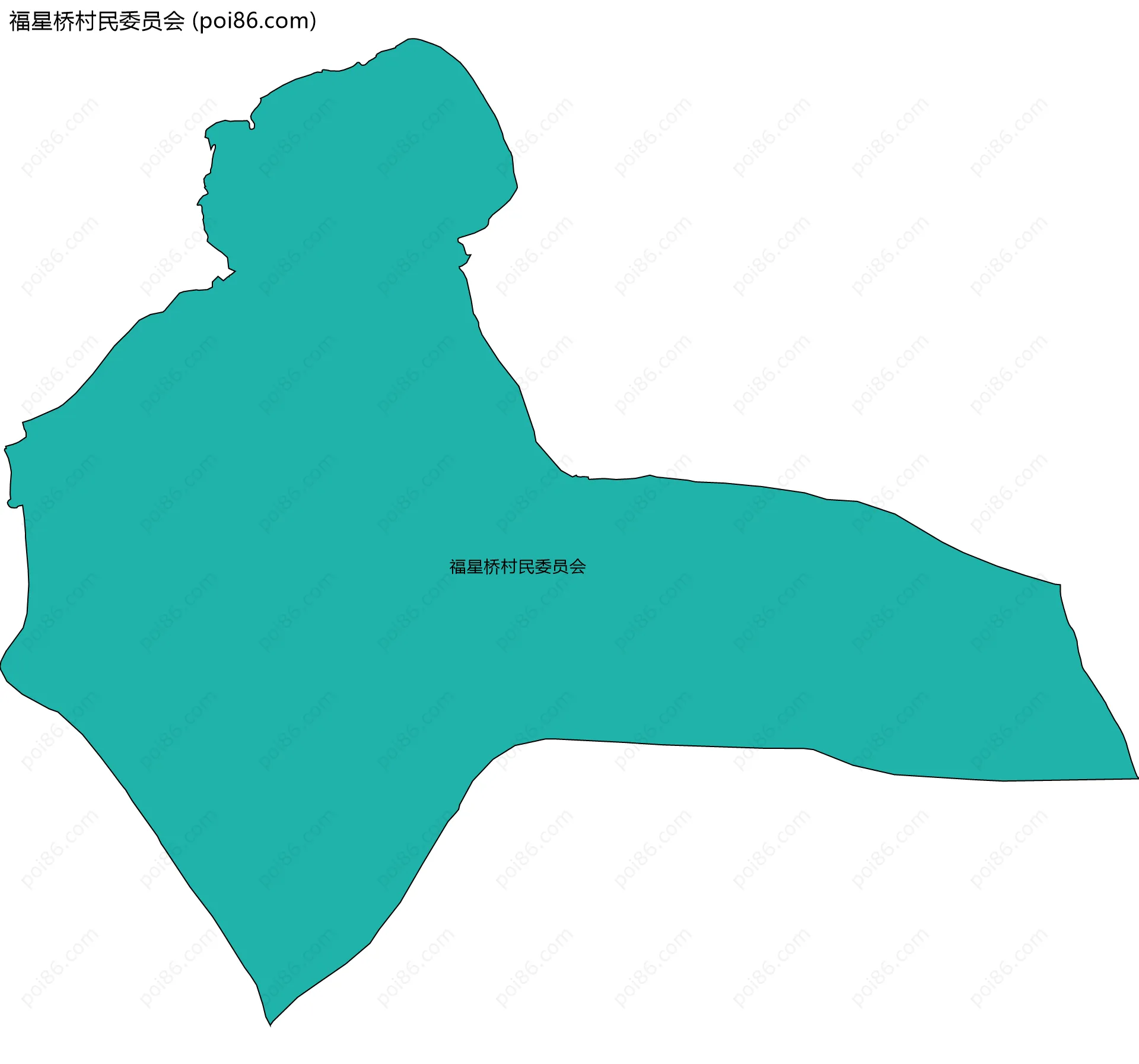 福星桥村民委员会边界地图