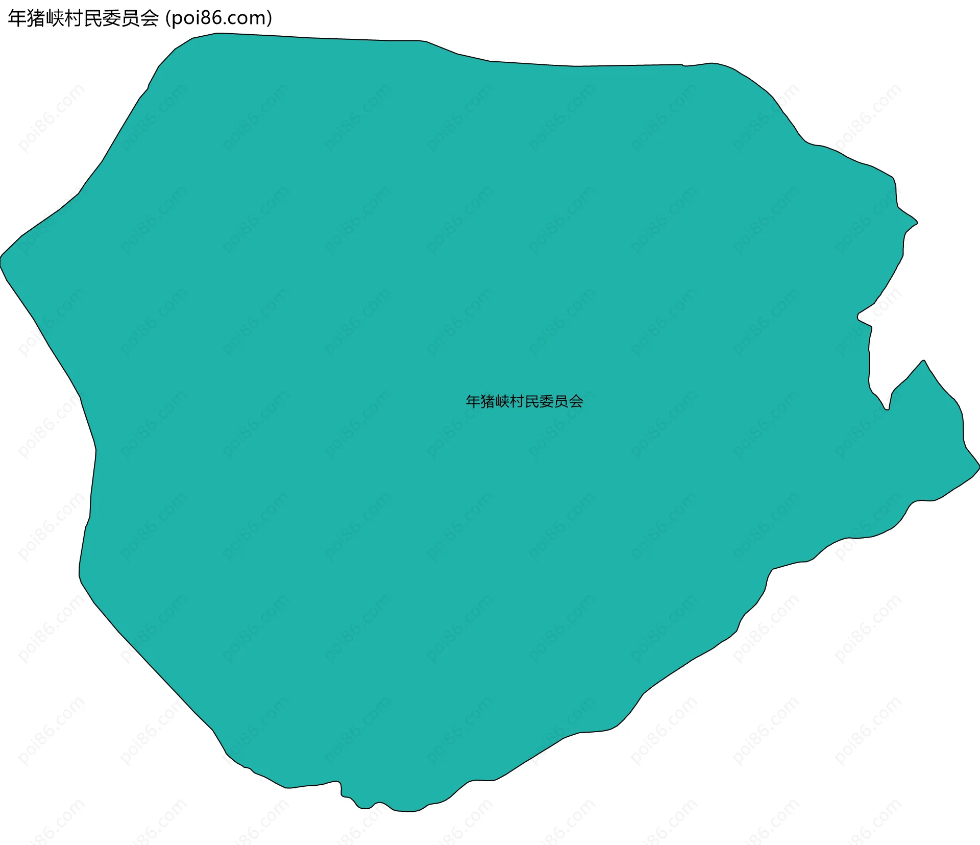 年猪峡村民委员会边界地图