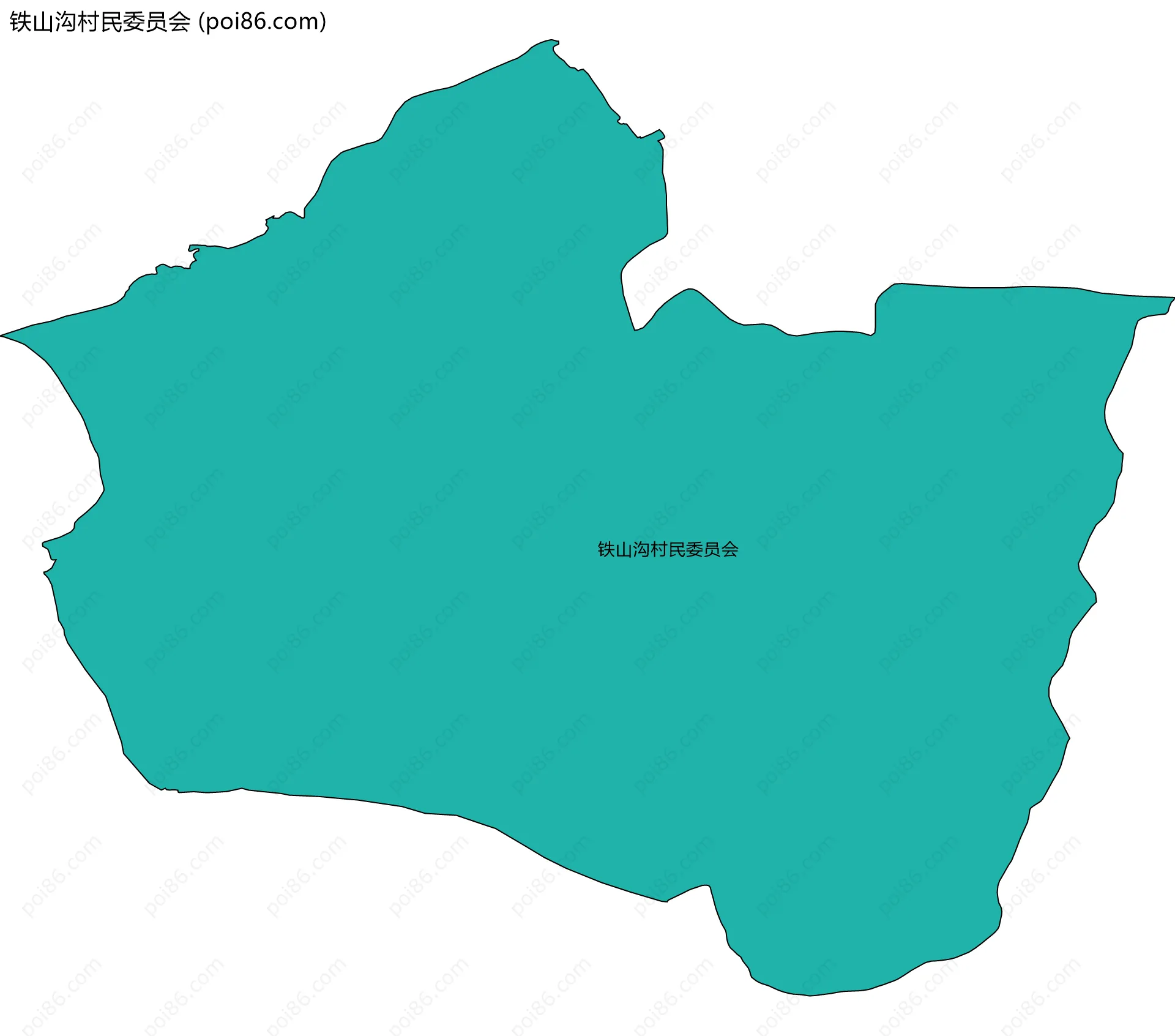 铁山沟村民委员会边界地图