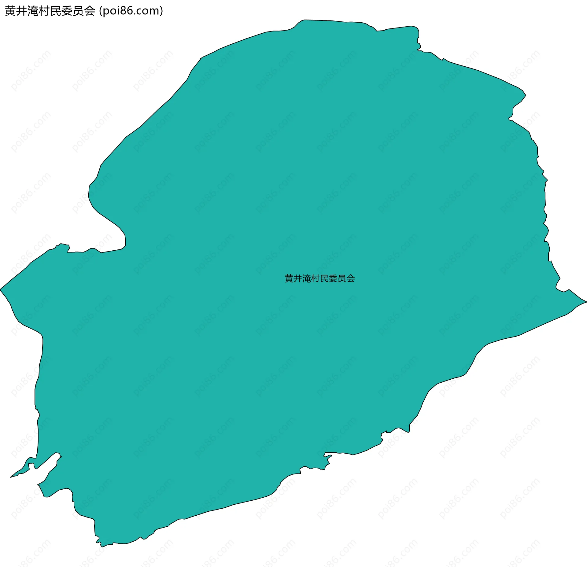 黄井淹村民委员会边界地图